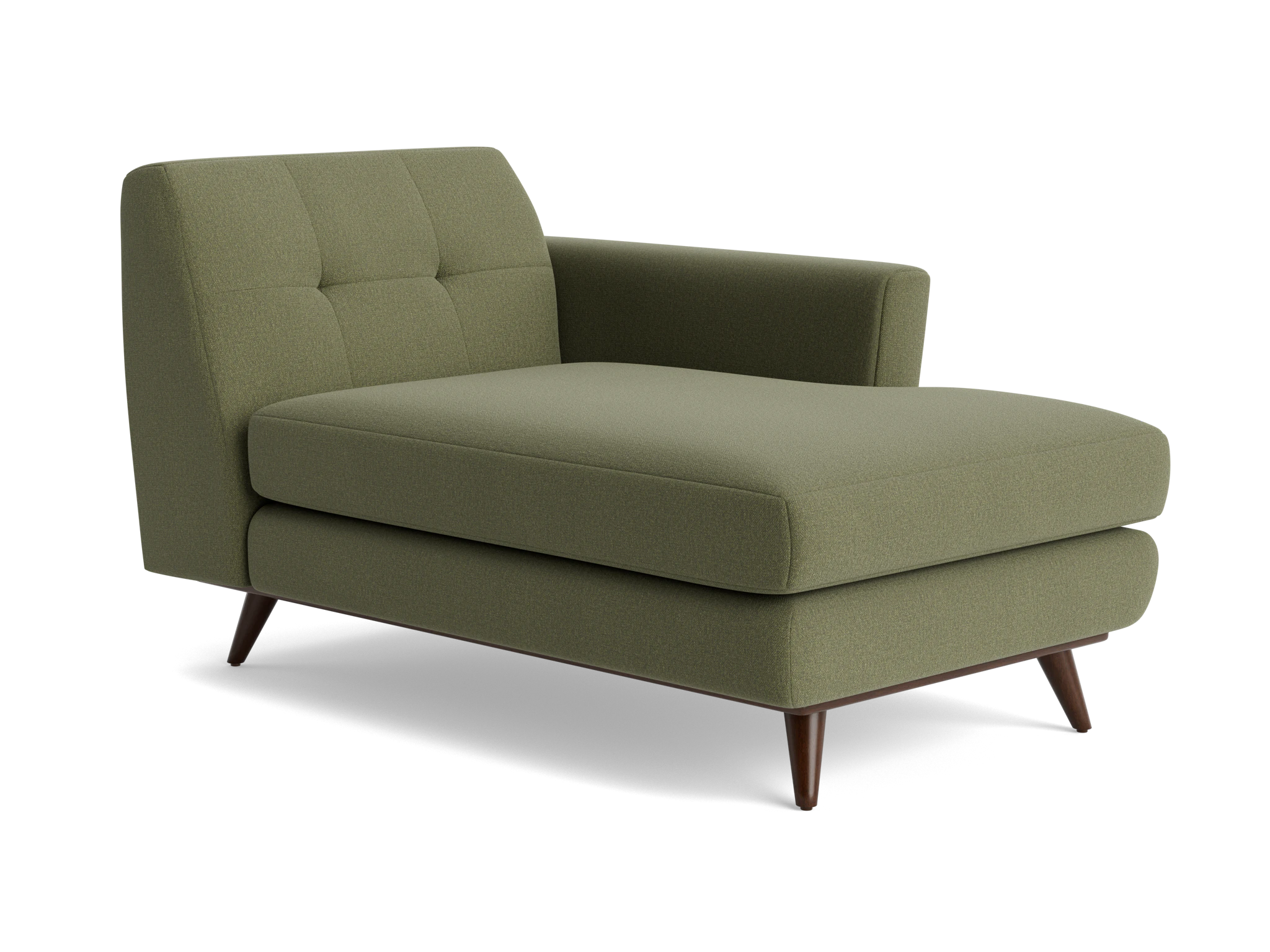 hughes single arm chaise faithful olive