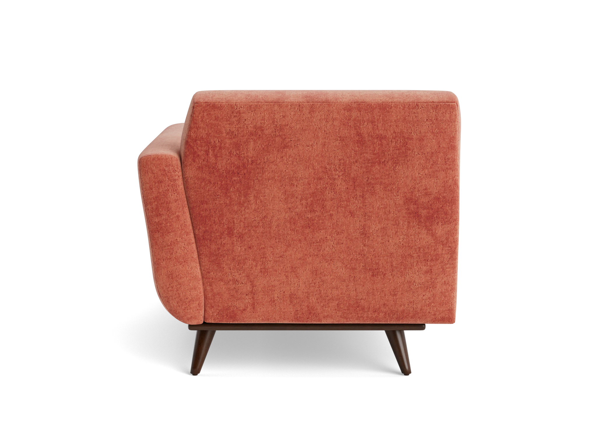 hughes single arm chaise plush terra rose
