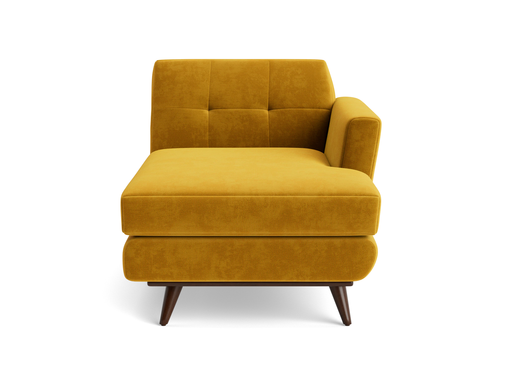 hughes single arm chaise harper amber gold