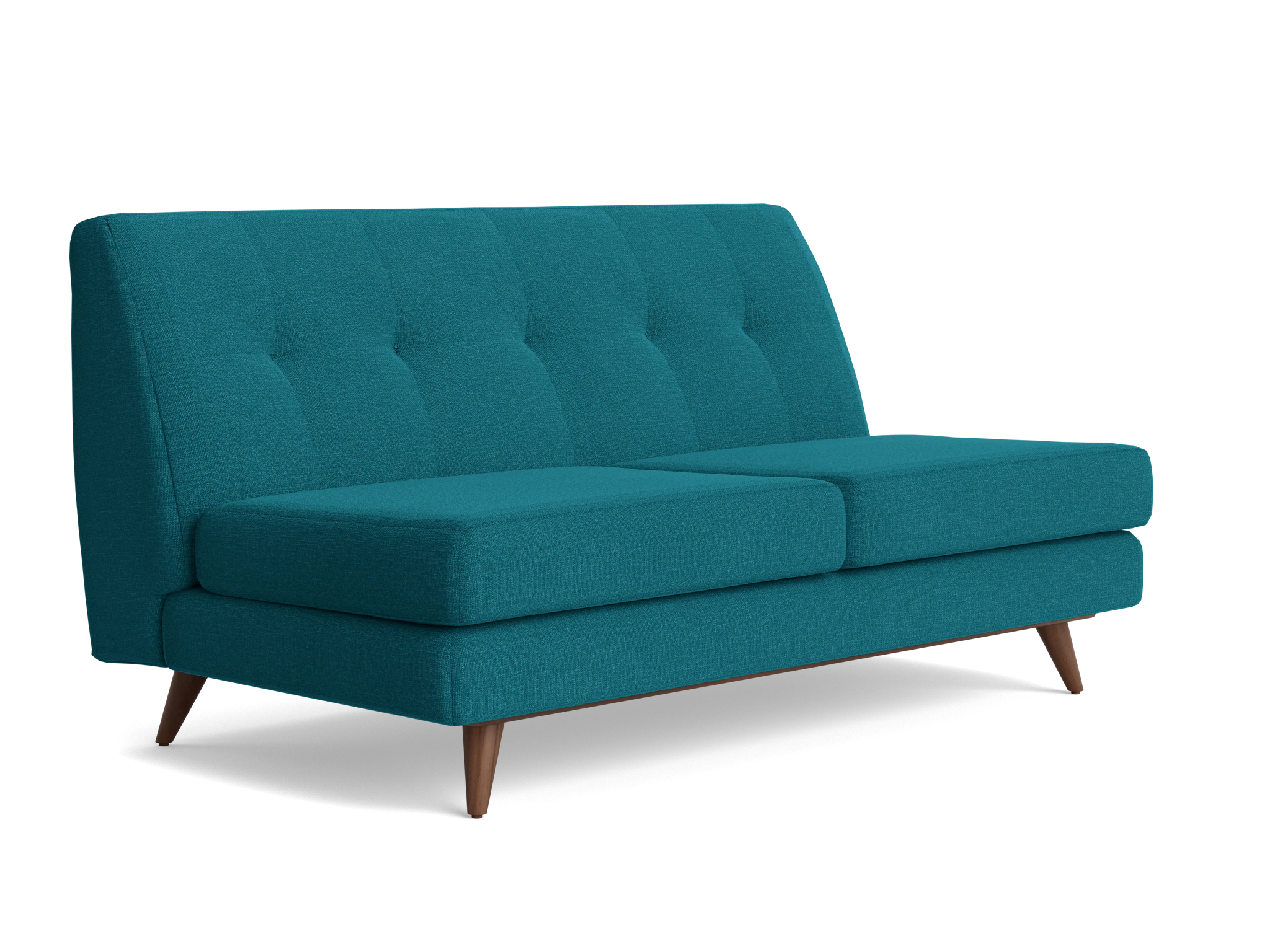 hughes armless loveseat key largo zenith teal