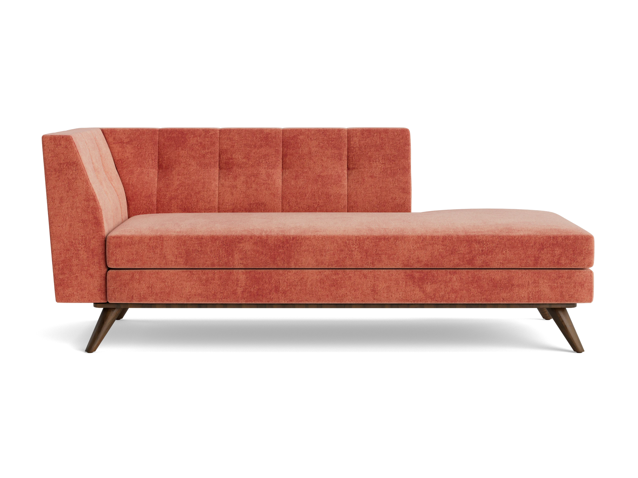 hughes bumper chaise plush terra rose
