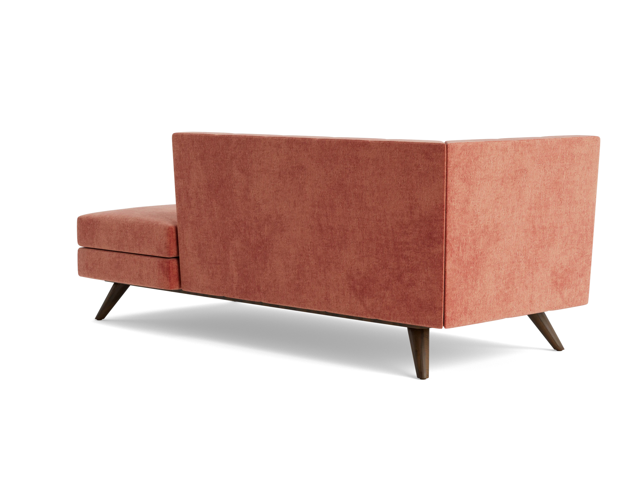 hughes bumper chaise plush terra rose