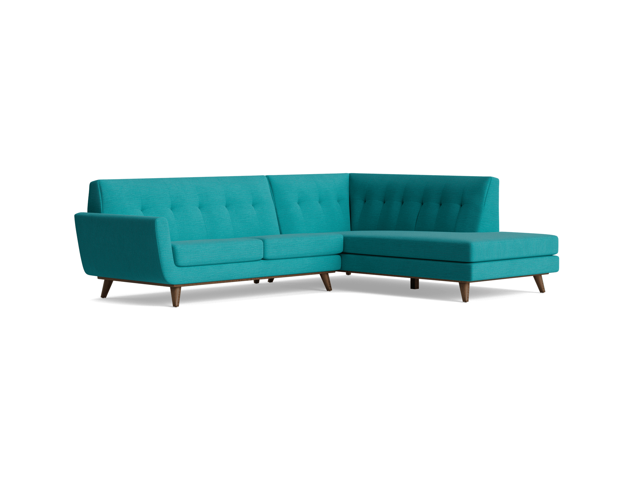 hughes sectional with bumper %282 piece%29 lucky turquoise