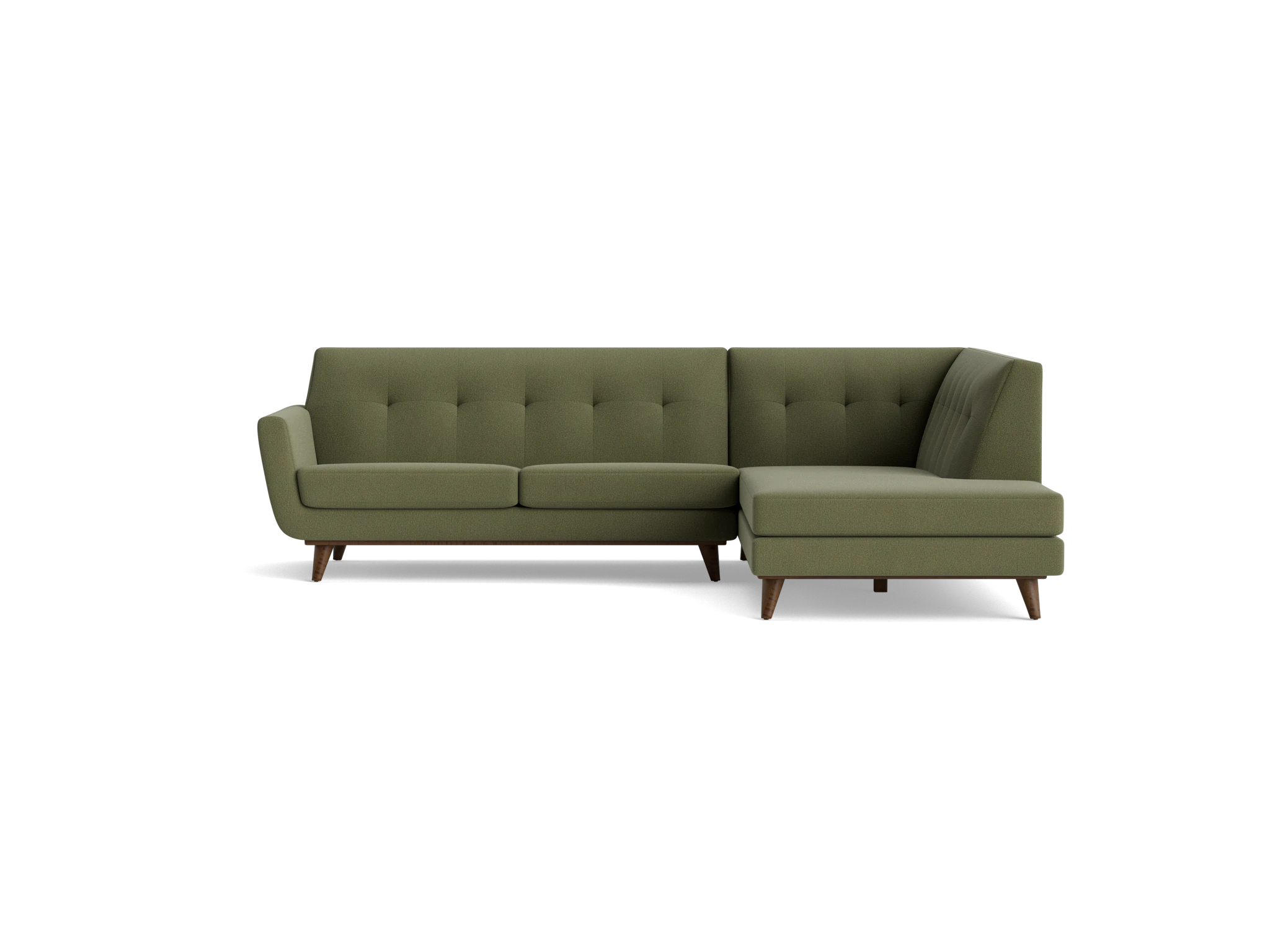 hughes sectional with bumper %282 piece%29 faithful olive