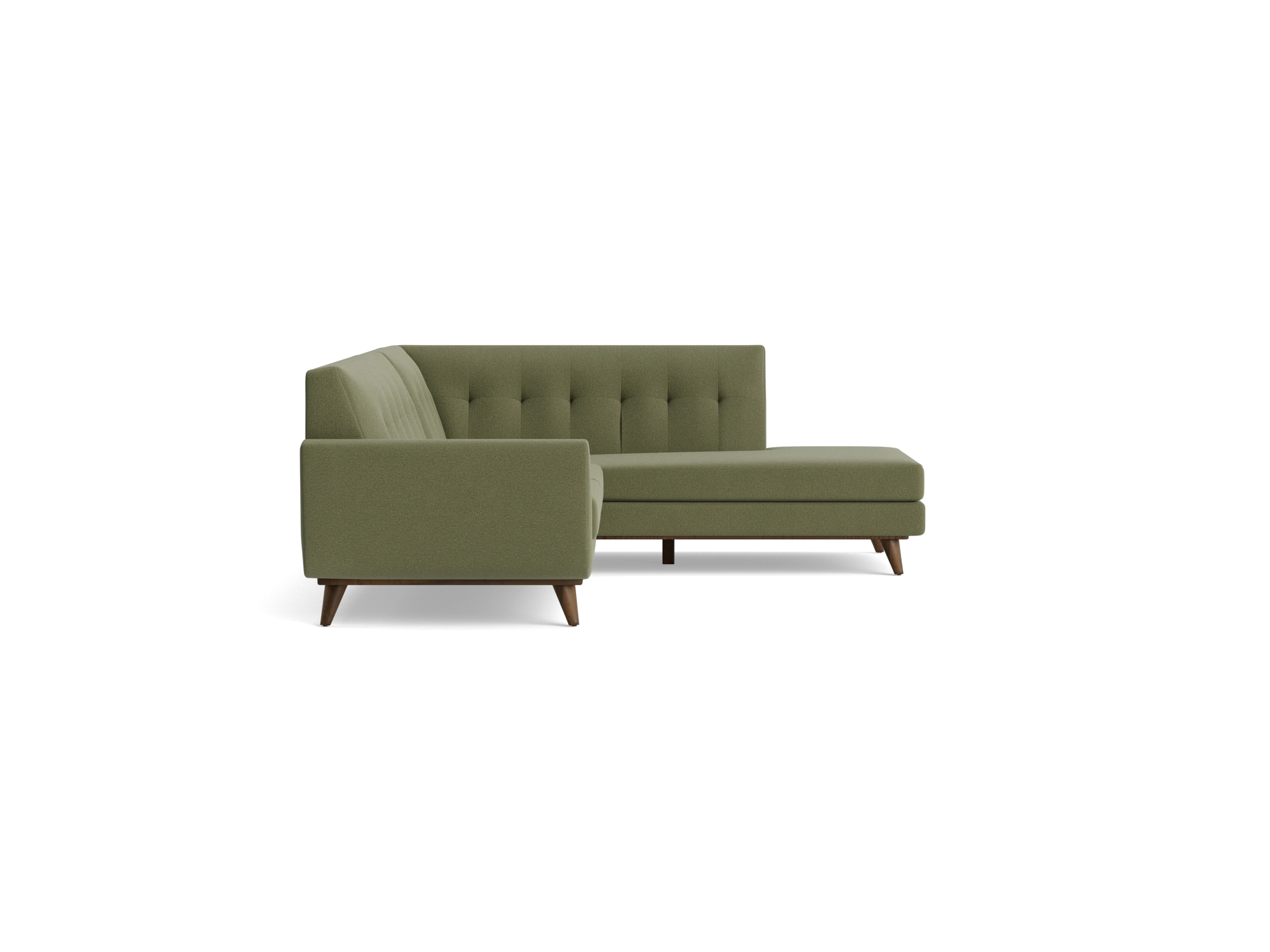 hughes sectional with bumper %282 piece%29 faithful olive
