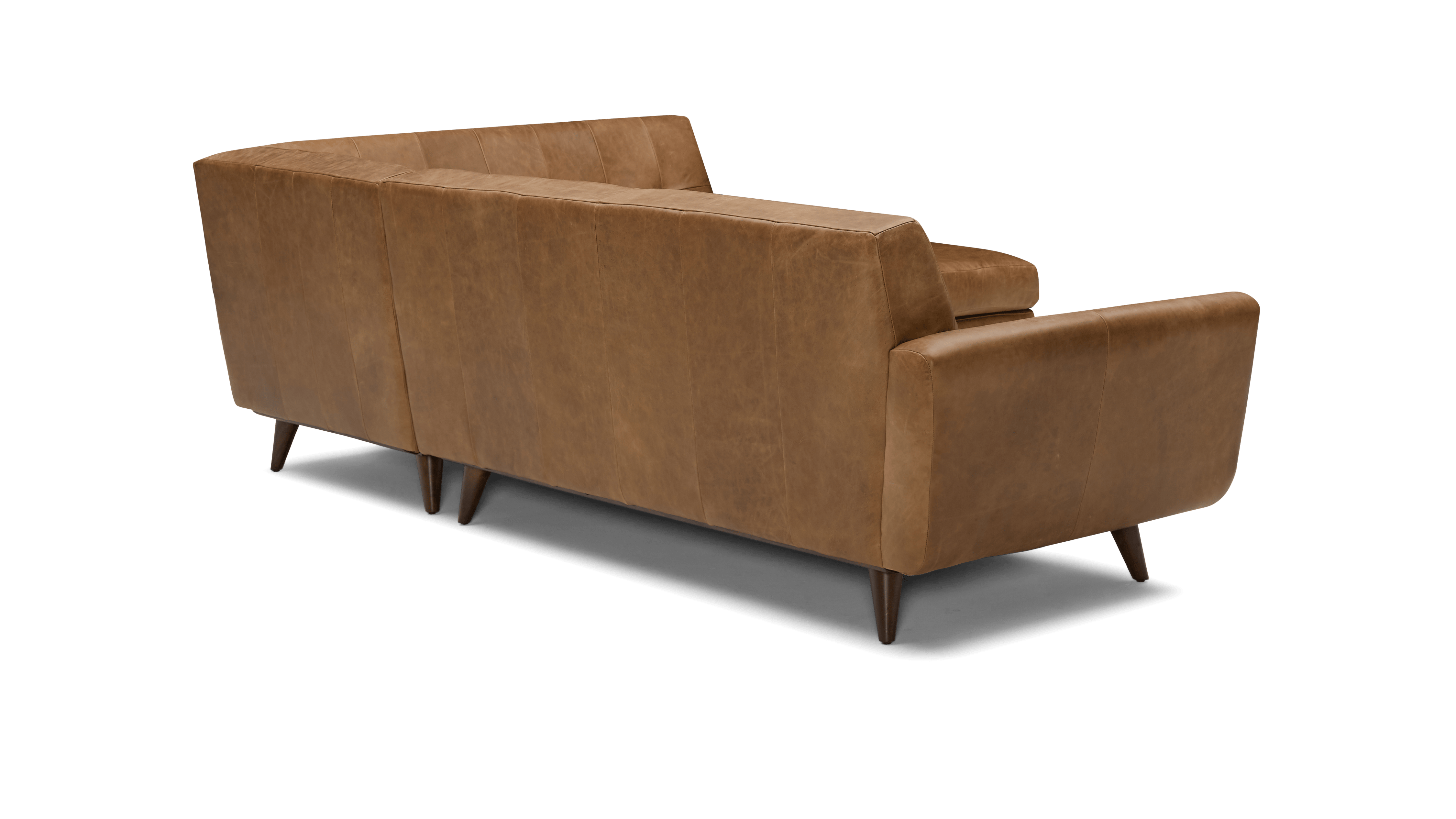 hughes leather sectional with bumper %282 piece%29 santiago ale