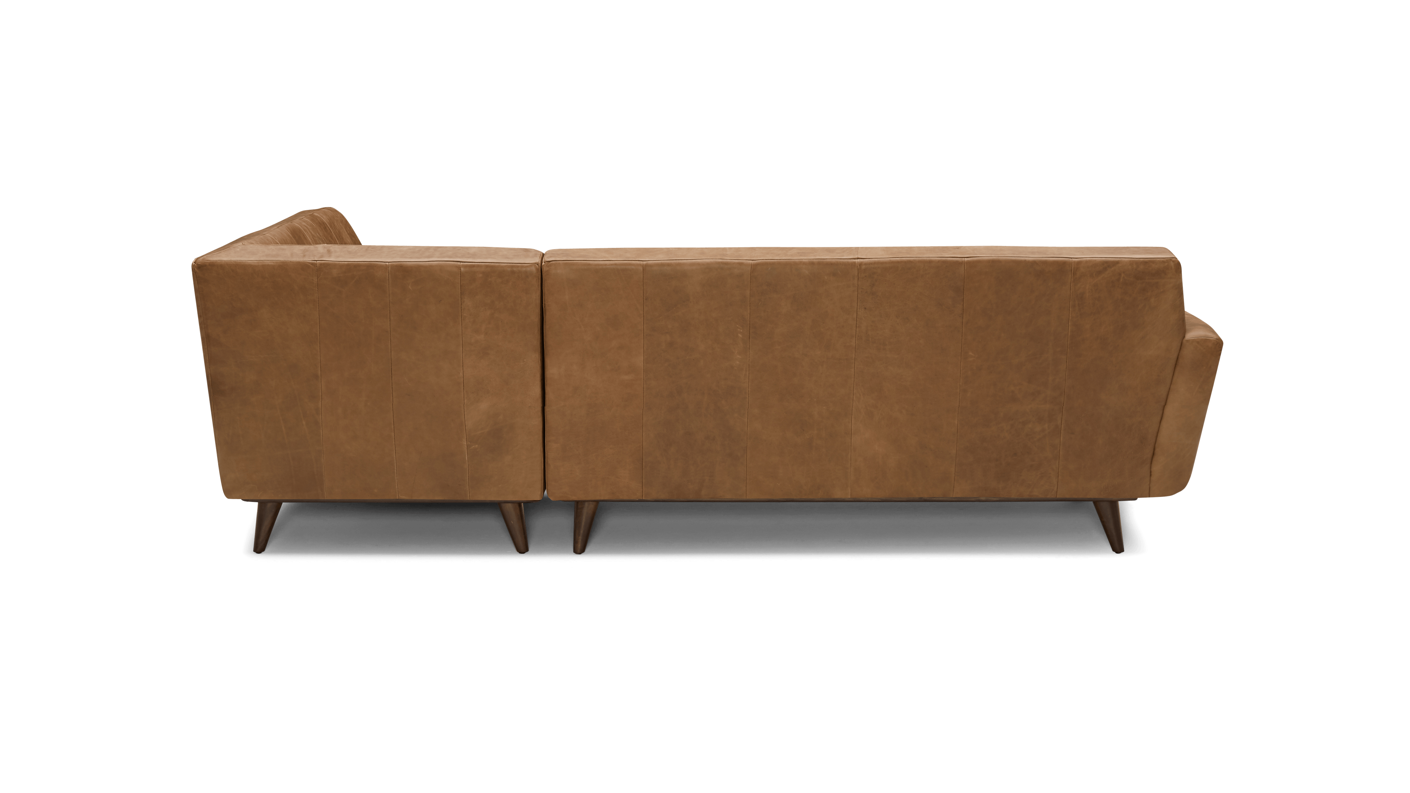 hughes leather sectional with bumper %282 piece%29 santiago ale