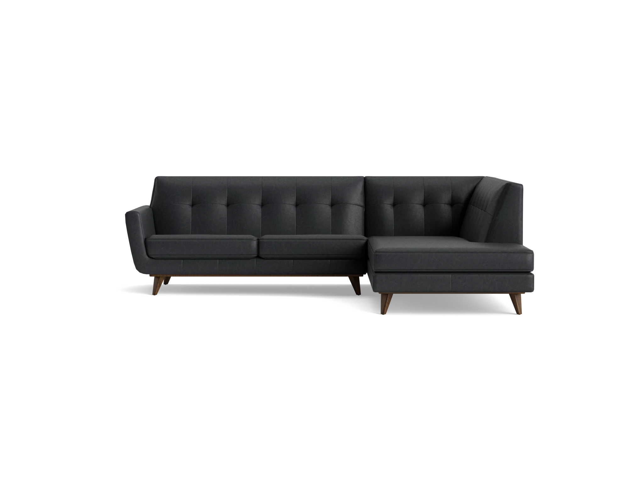 Joybird Hughes Leather Sectional With Bumper