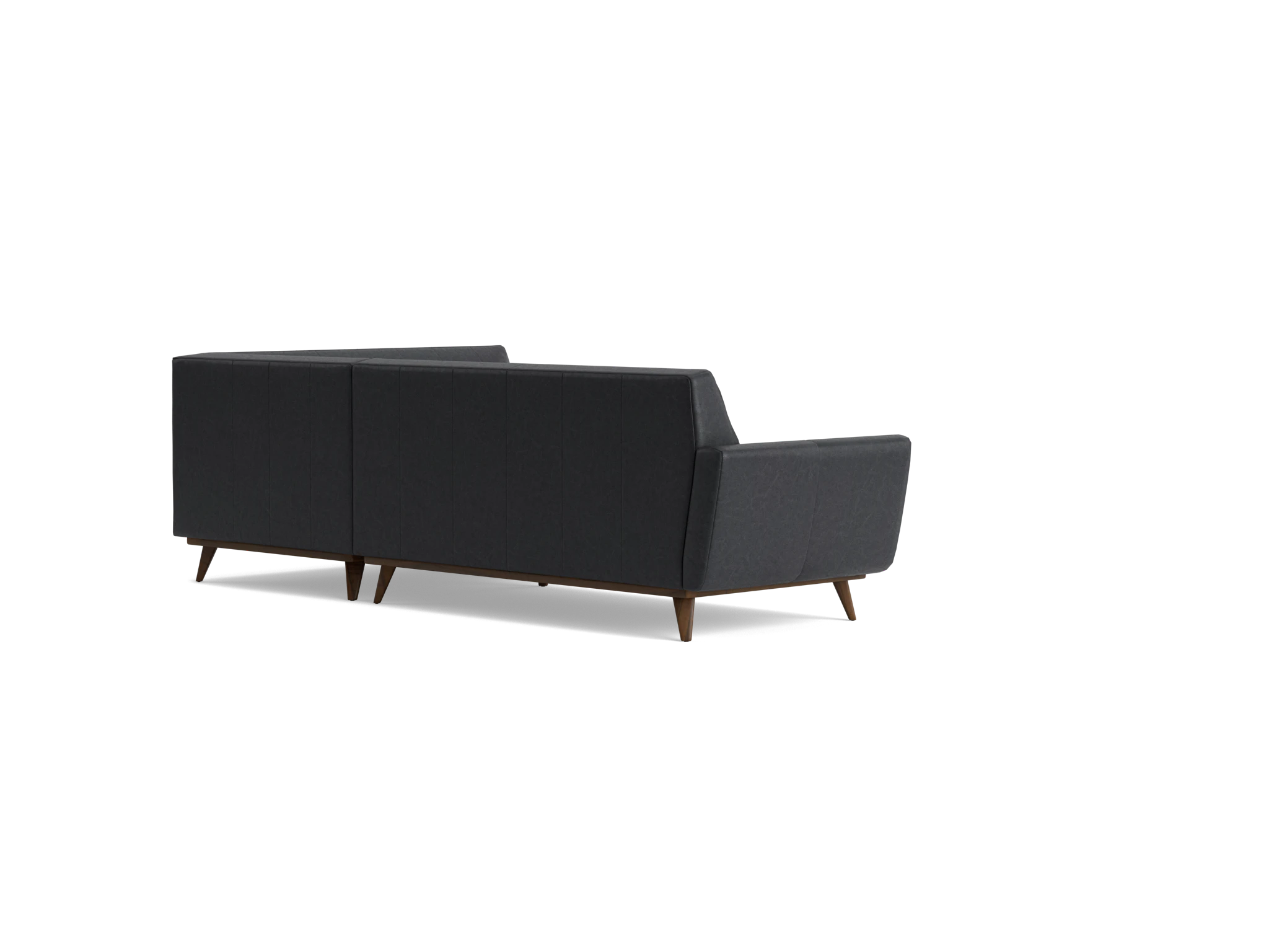 hughes leather sectional with bumper %282 piece%29 santiago steel