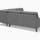 hopson corner sectional %283 piece%29 taylor felt grey