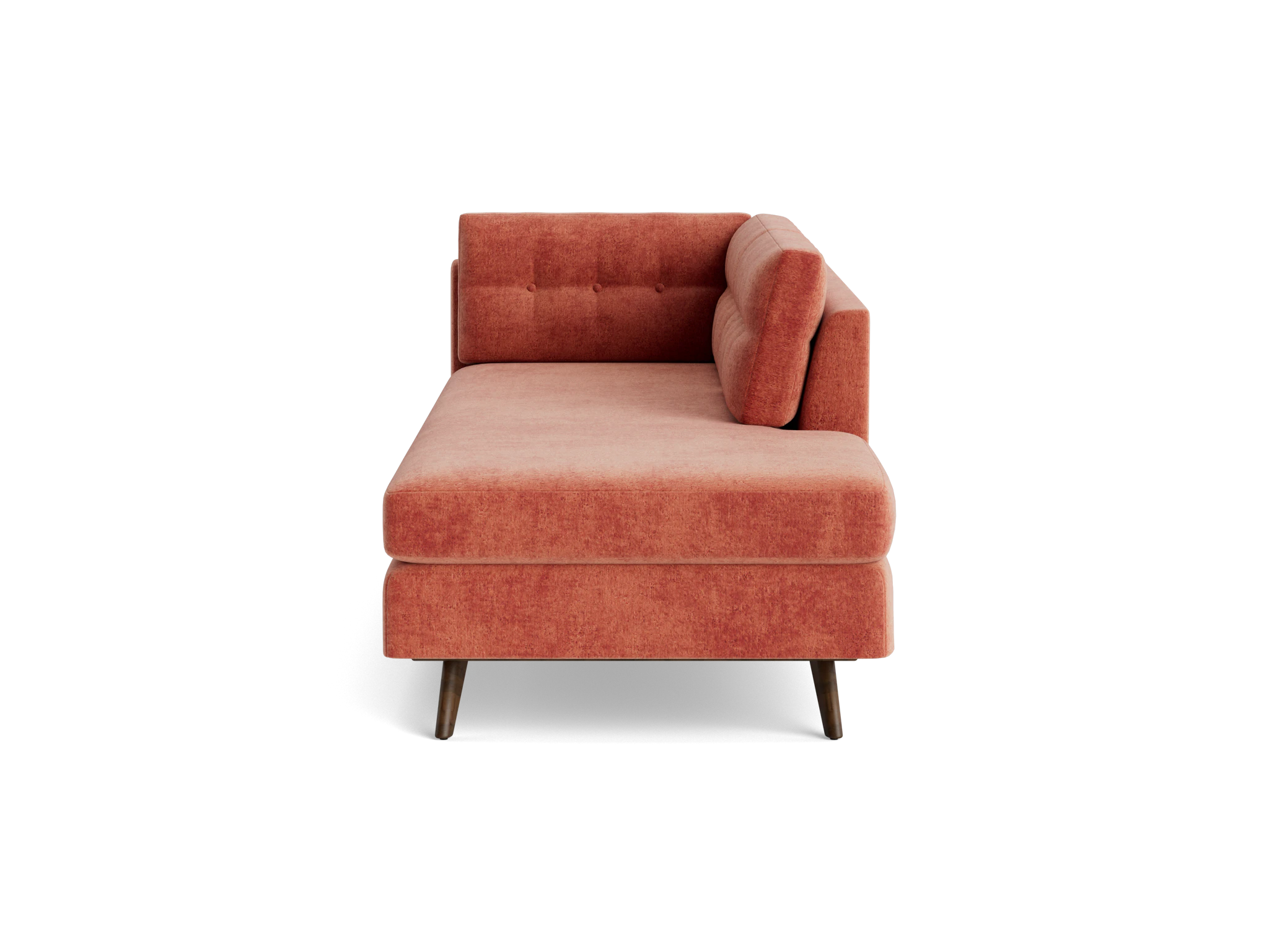 hopson bumper chaise plush terra rose