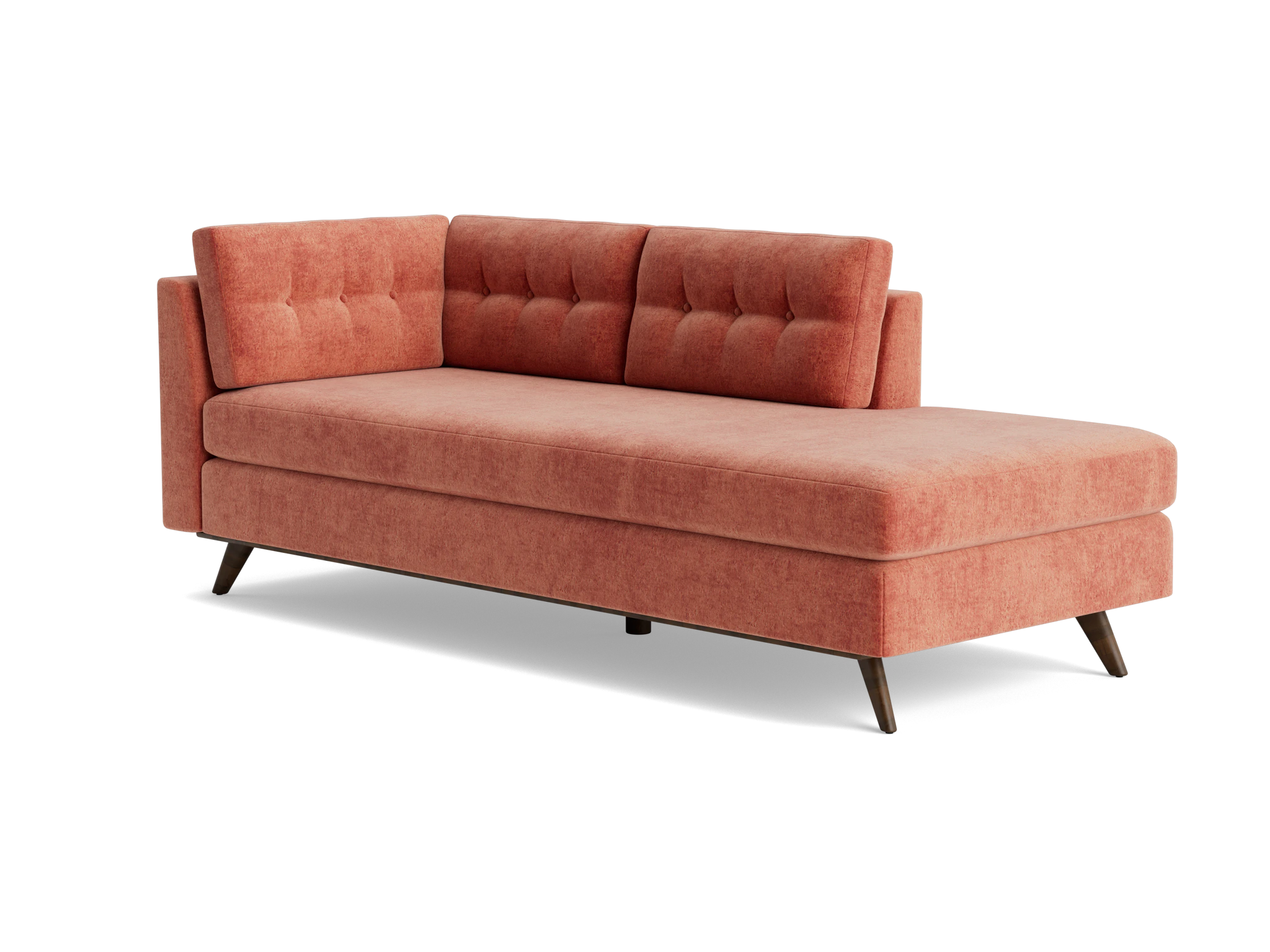 hopson bumper chaise plush terra rose
