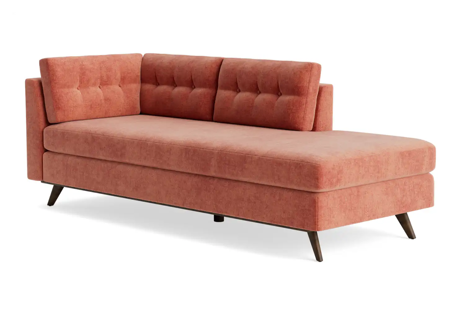 hopson bumper chaise plush terra rose