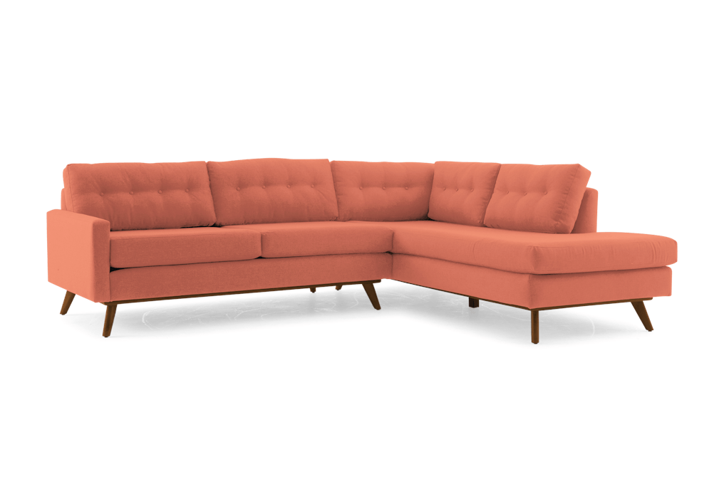 hopson sectional with bumper %282 piece%29 key largo coral