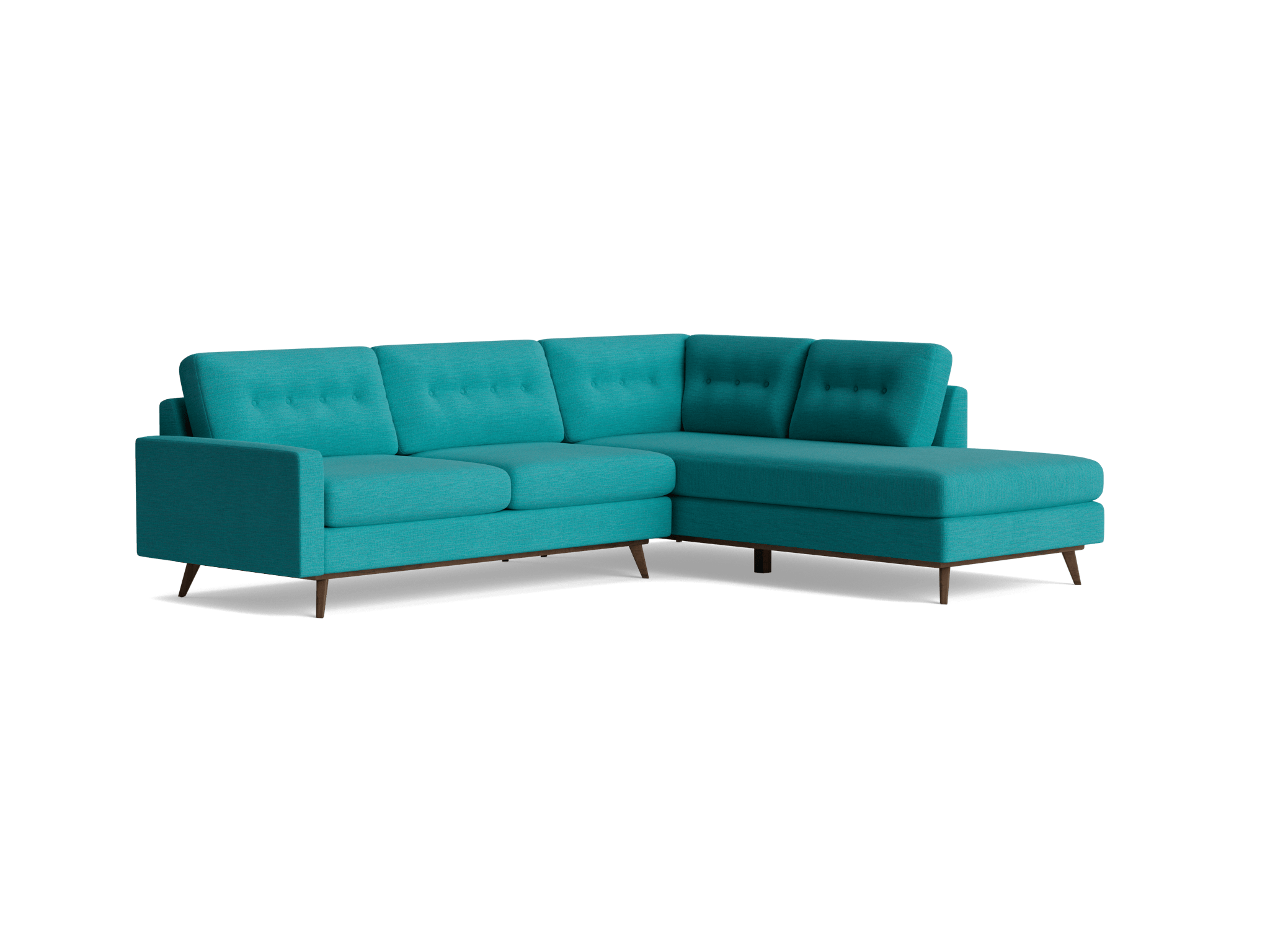 hopson sectional with bumper %282 piece%29 lucky turquoise