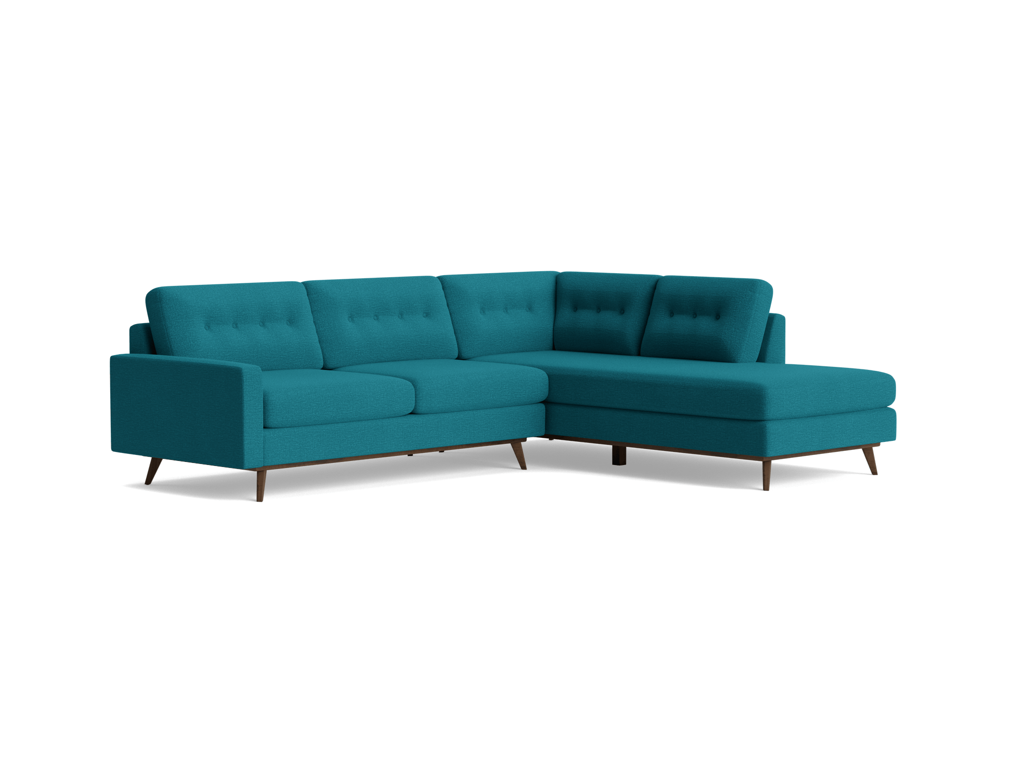 hopson sectional with bumper %282 piece%29 key largo zenith teal