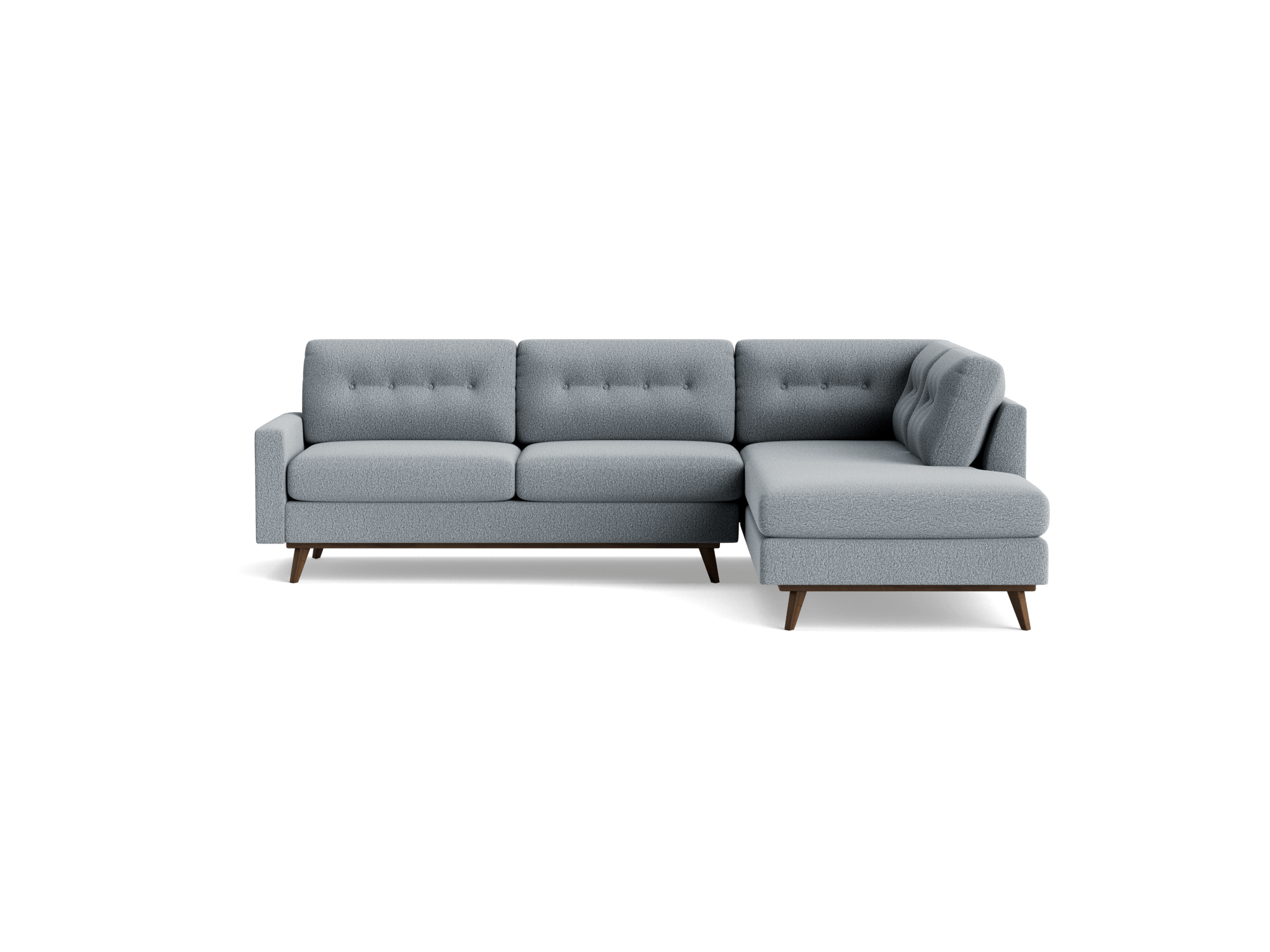 hopson sectional with bumper %282 piece%29 synergy pewter