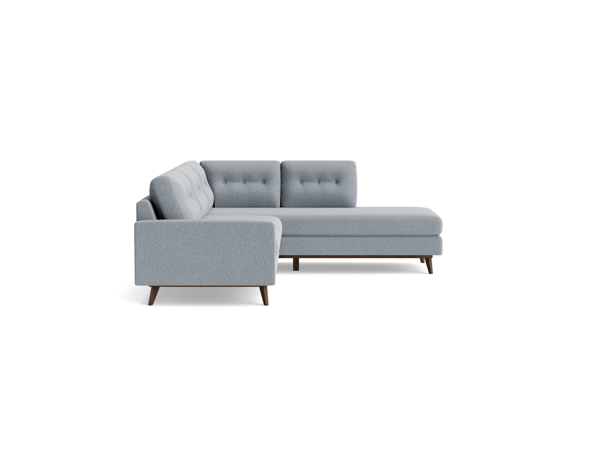 hopson sectional with bumper %282 piece%29 synergy pewter