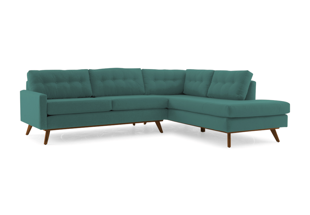 hopson sectional with bumper %282 piece%29 prime peacock