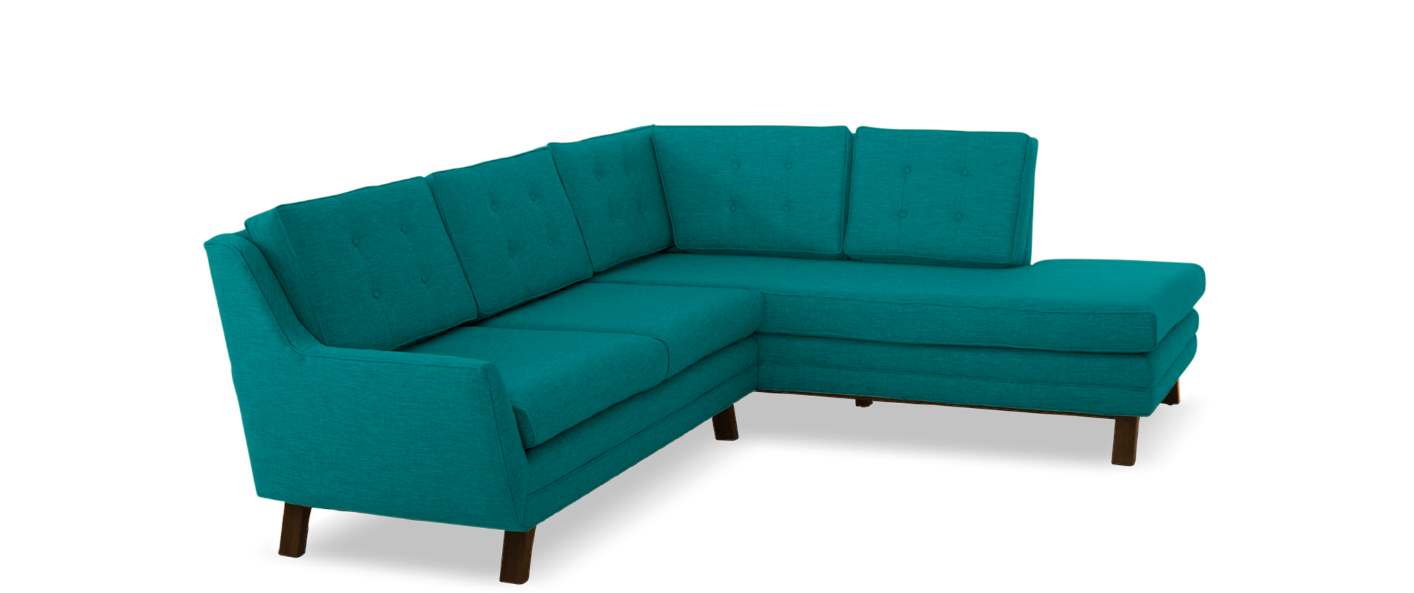 eastwood sectional with bumper %282 piece%29 lucky turquoise