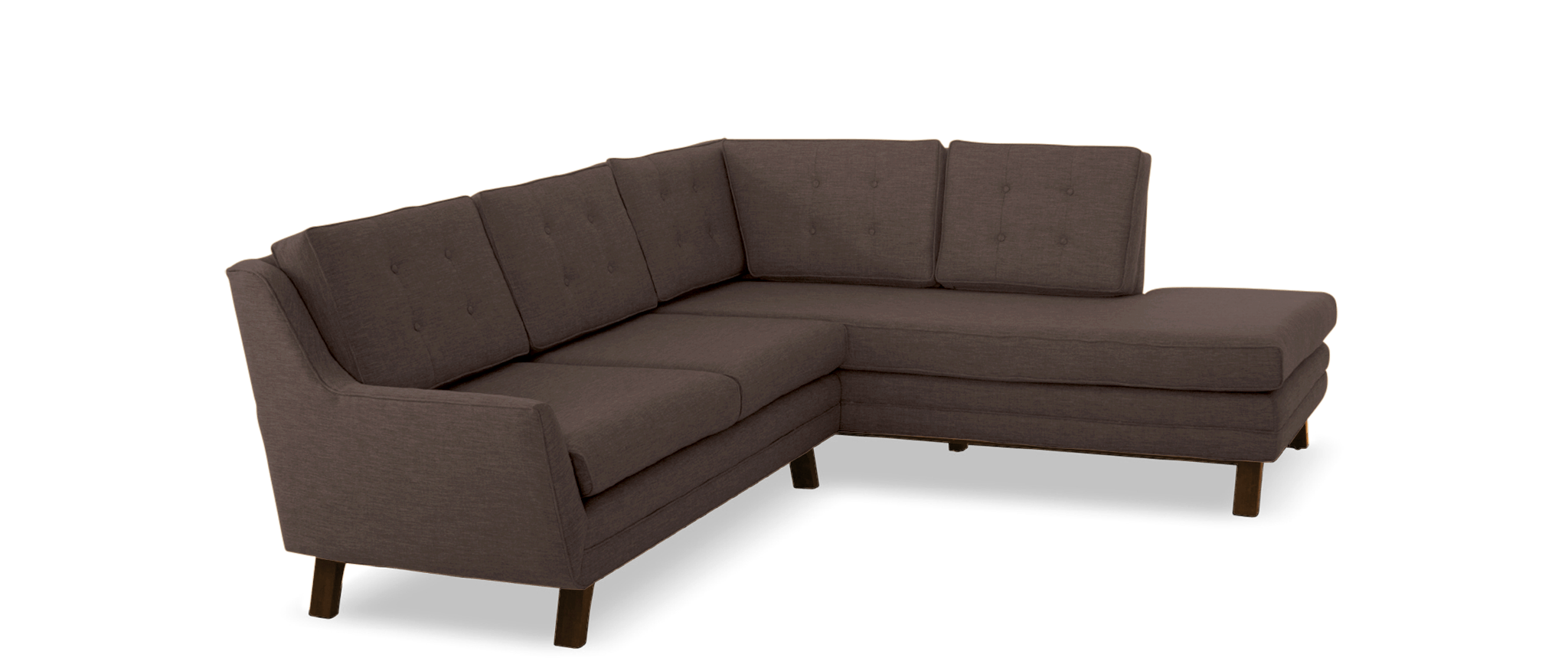 eastwood sectional with bumper %282 piece%29 bentley pewter