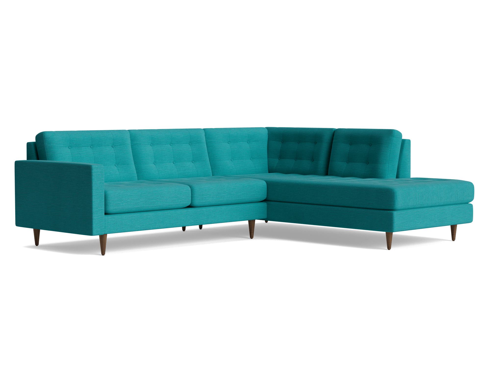eliot sectional with bumper %282 piece%29 lucky turquoise