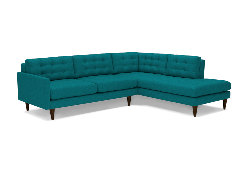 eliot sectional with bumper %282 piece%29 lucky turquoise