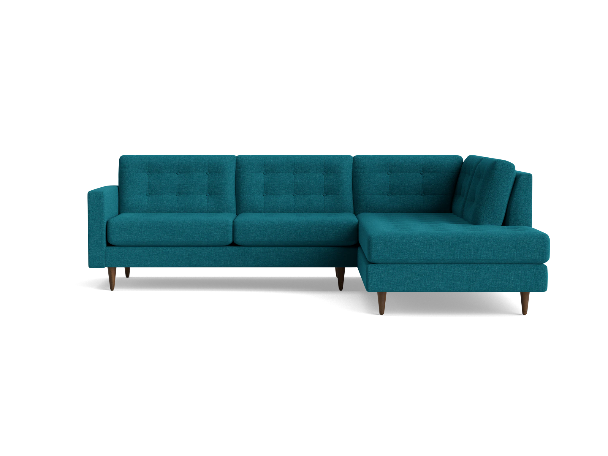 eliot sectional with bumper %282 piece%29 key largo zenith teal