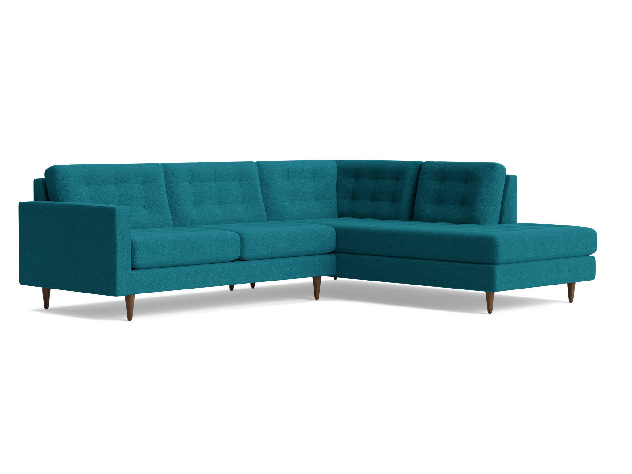 eliot sectional with bumper %282 piece%29 key largo zenith teal
