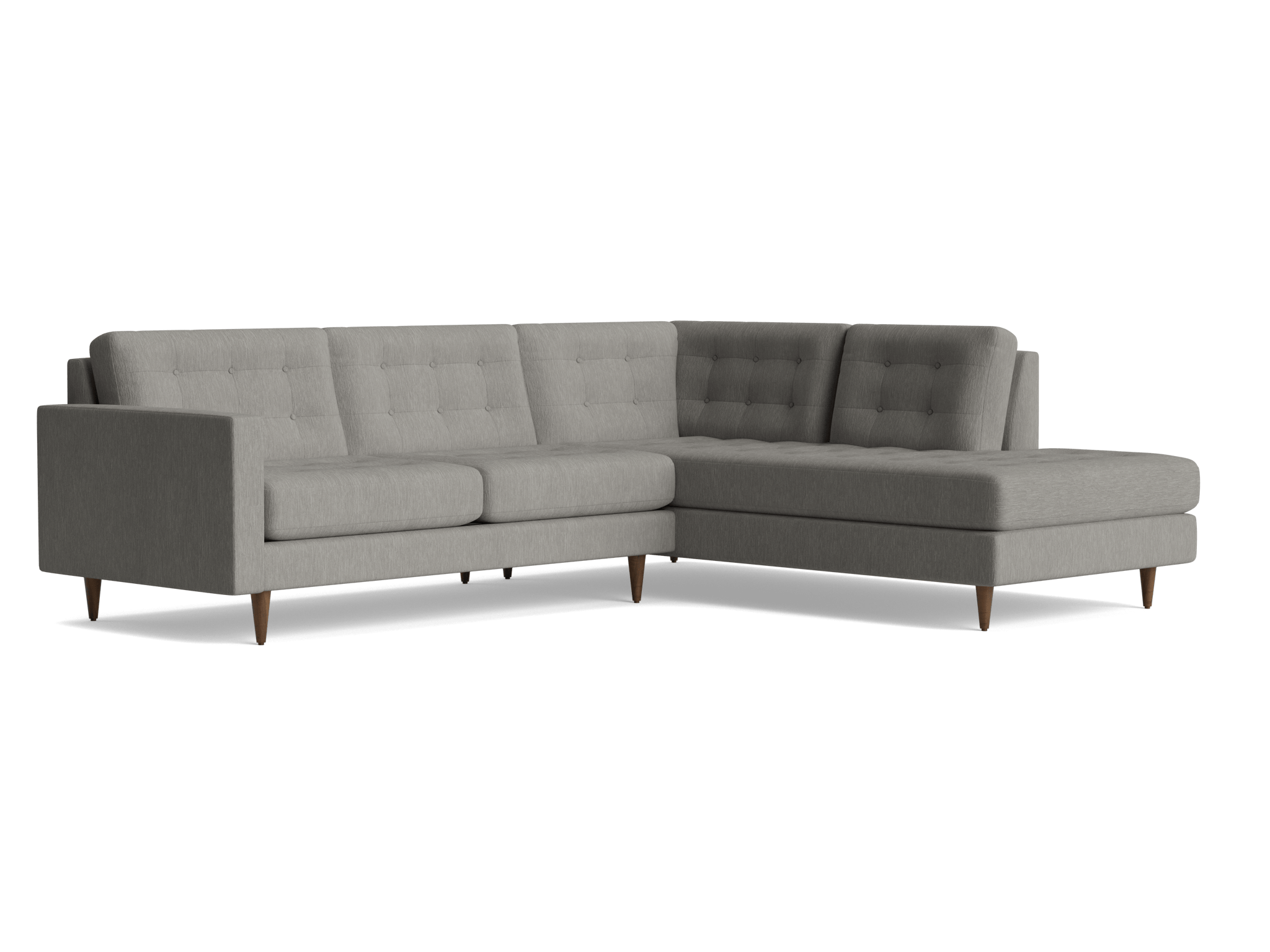 eliot sectional with bumper %282 piece%29 bentley pewter