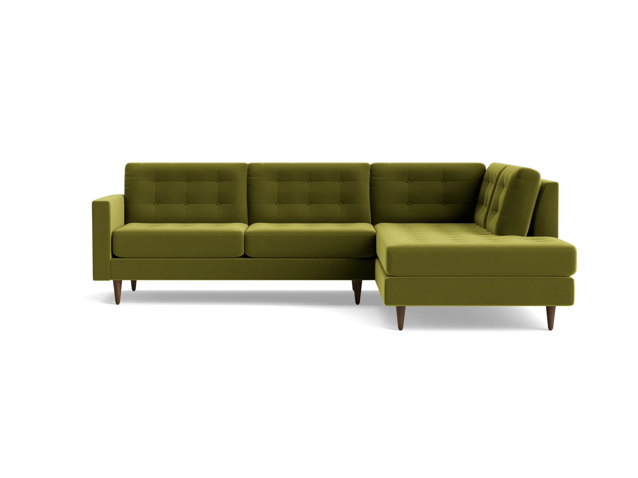 eliot sectional with bumper %282 piece%29 royale apple