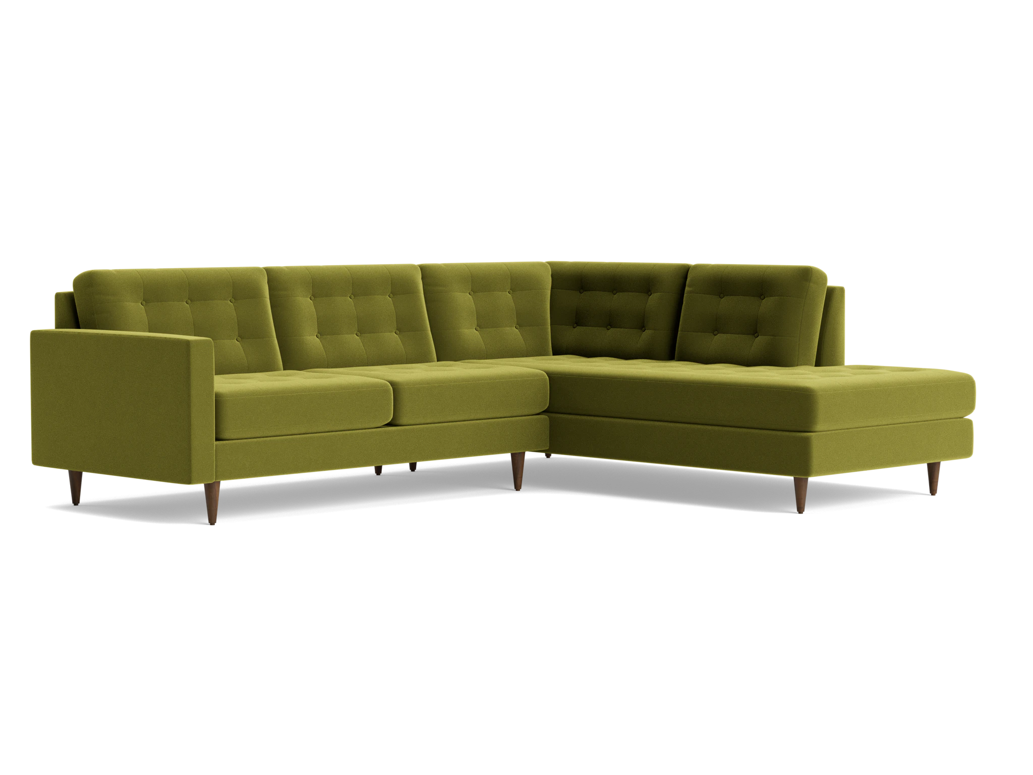 eliot sectional with bumper %282 piece%29 royale apple