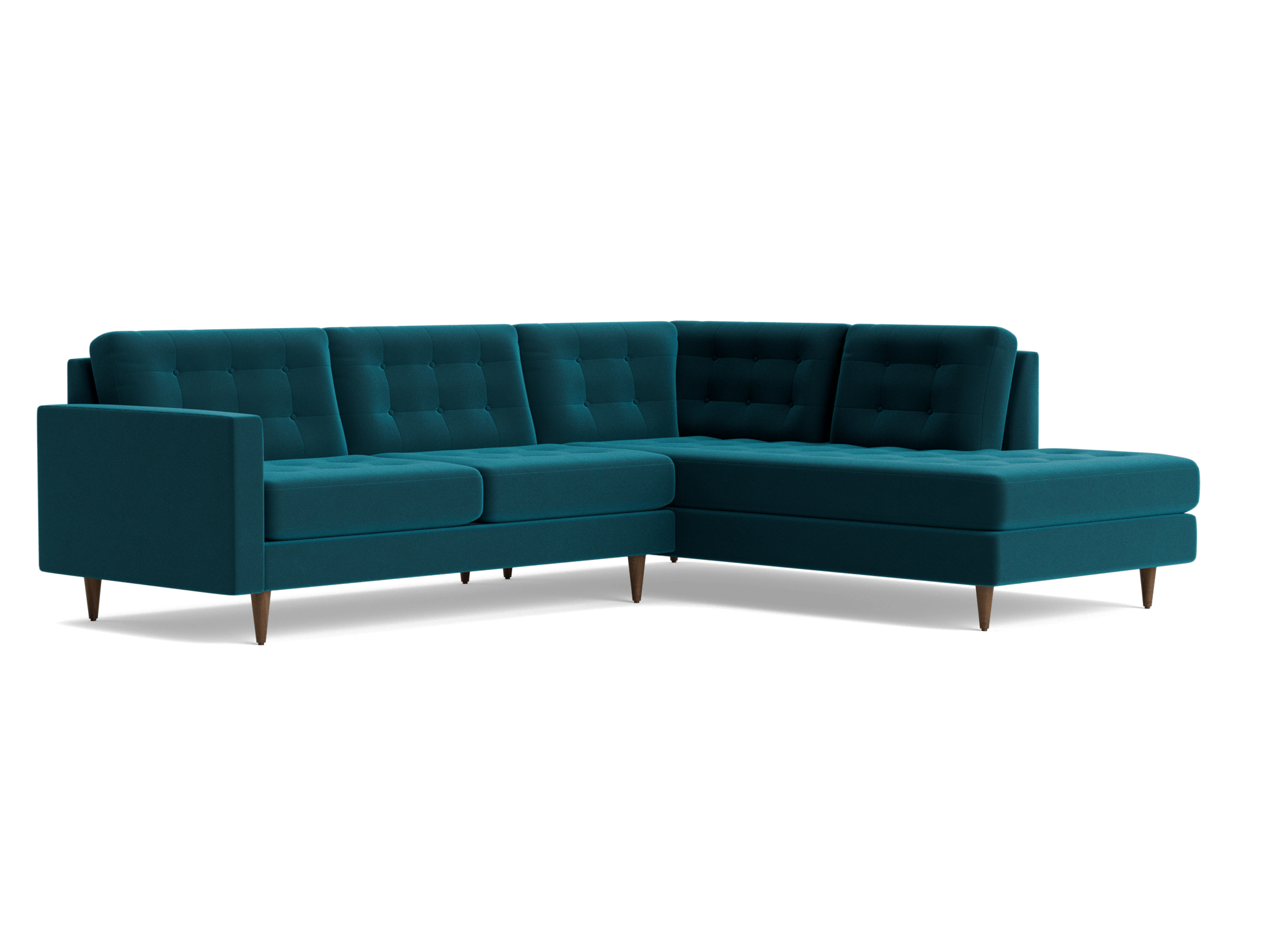 eliot sectional with bumper %282 piece%29 royale peacock