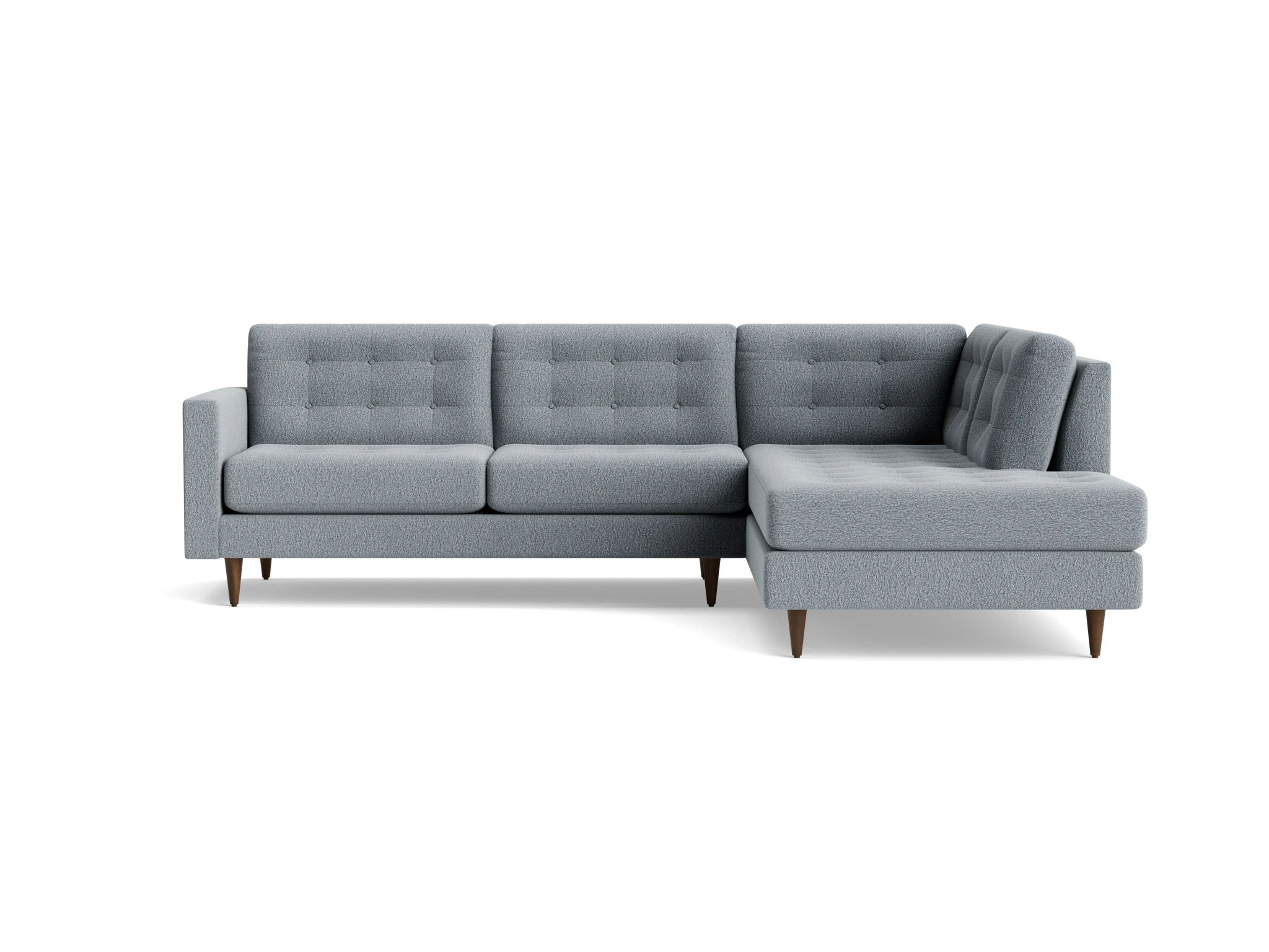 eliot sectional with bumper %282 piece%29 synergy pewter