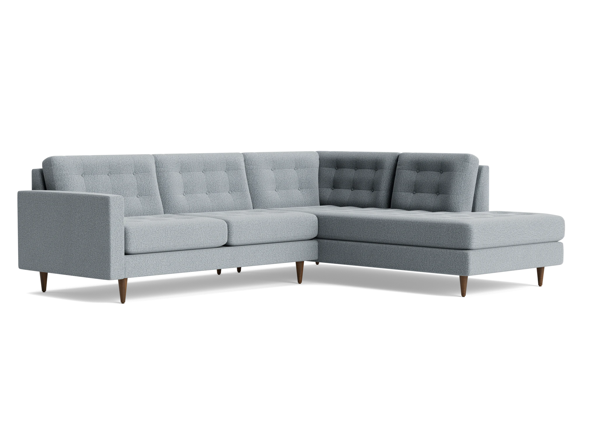 eliot sectional with bumper %282 piece%29 synergy pewter
