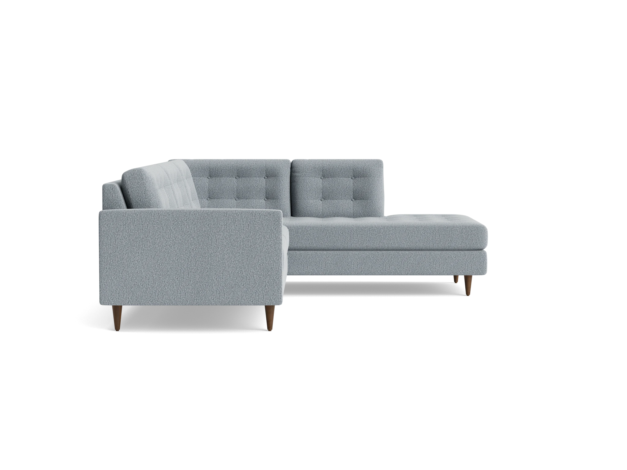 eliot sectional with bumper %282 piece%29 synergy pewter