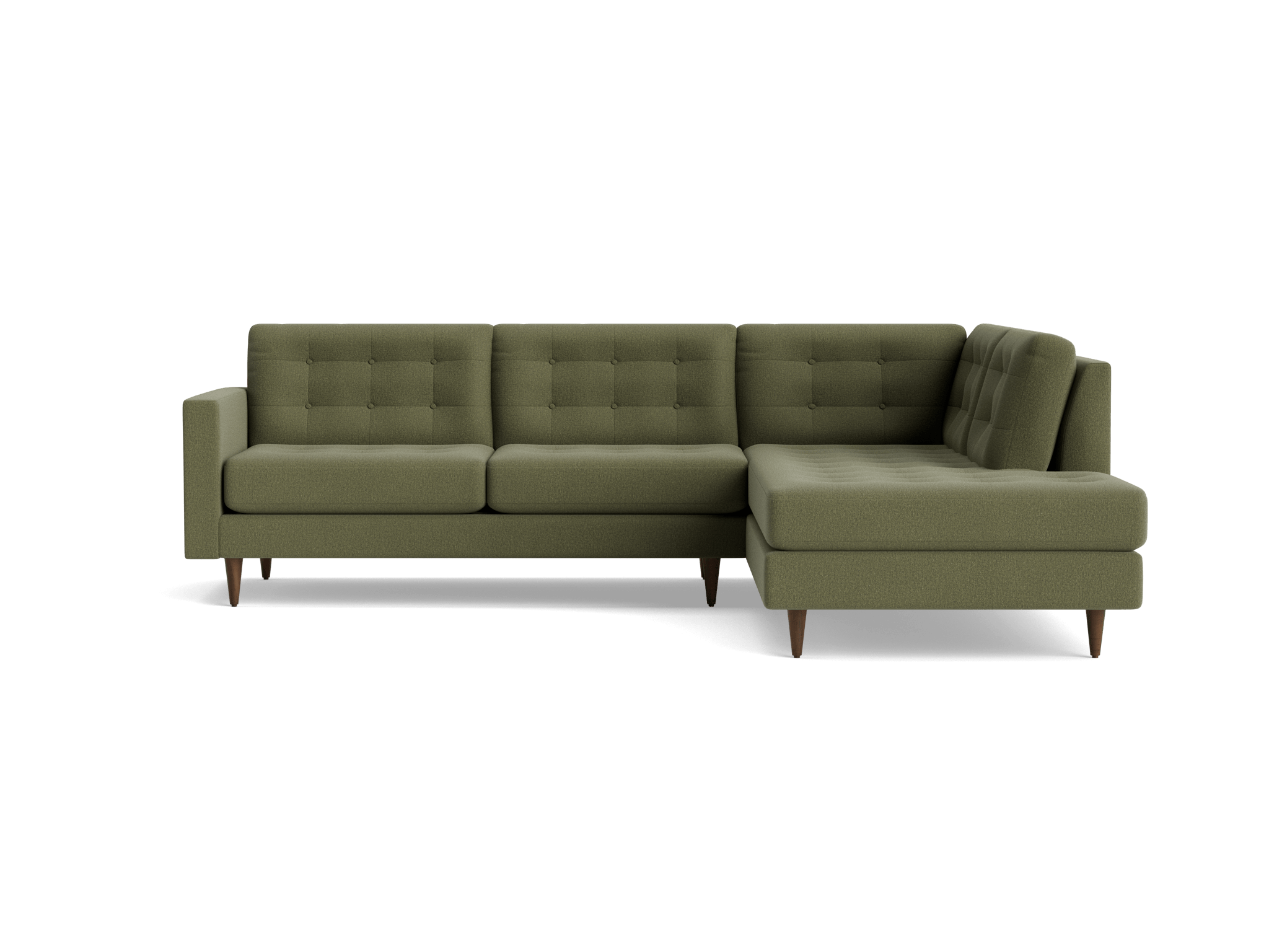 eliot sectional with bumper %282 piece%29 faithful olive