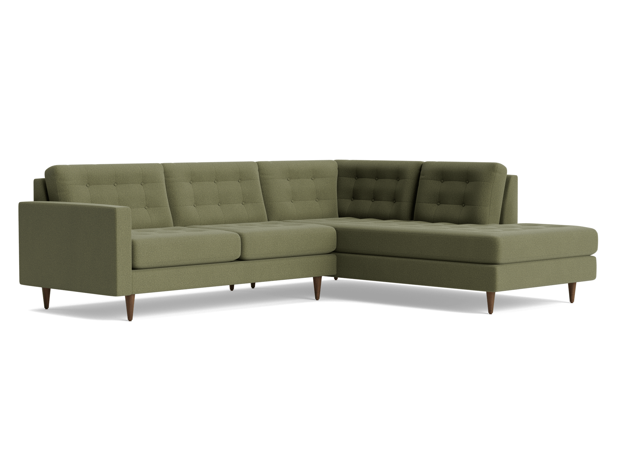 eliot sectional with bumper %282 piece%29 faithful olive