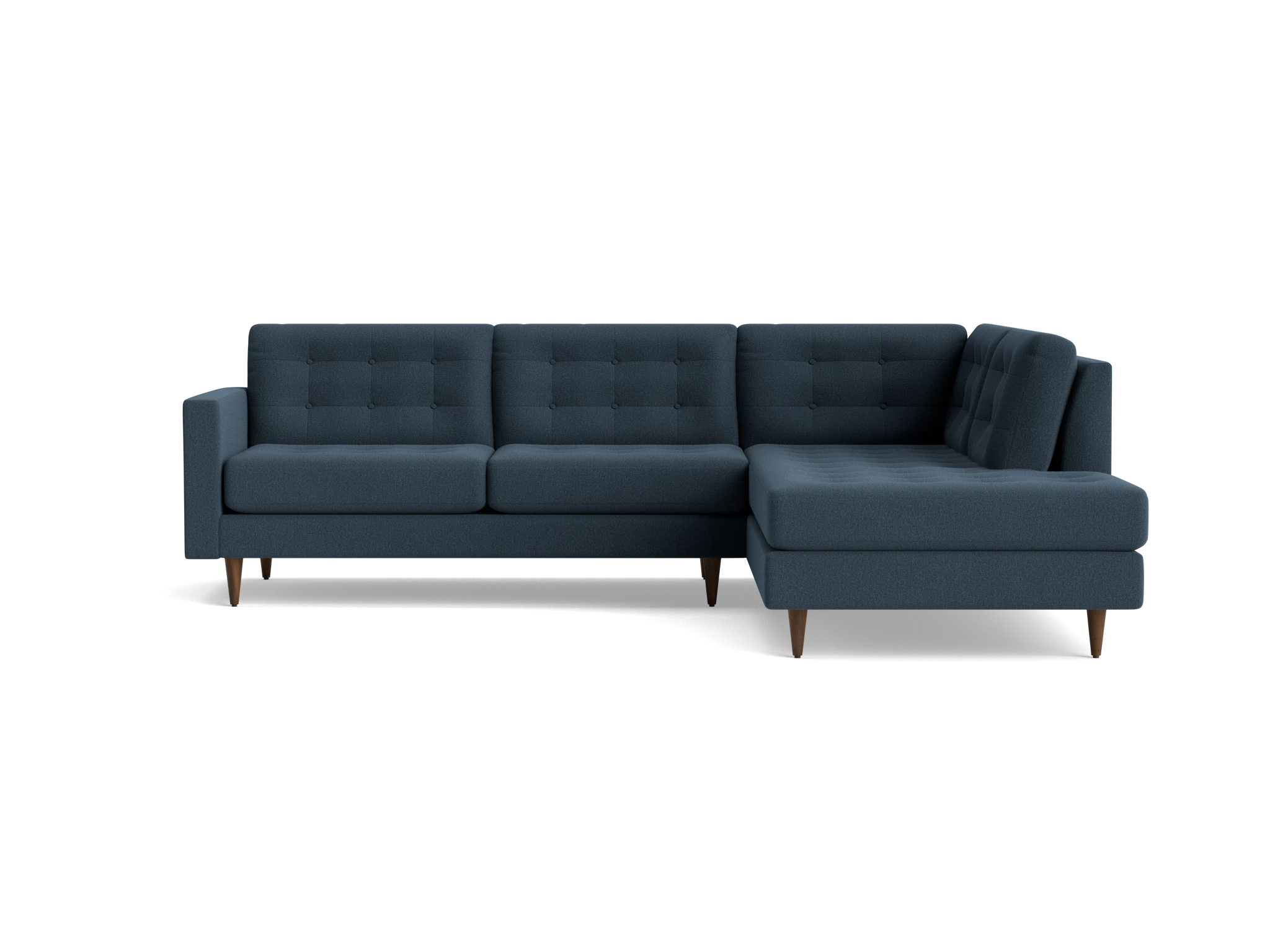 eliot sectional with bumper %282 piece%29 faithful indigo