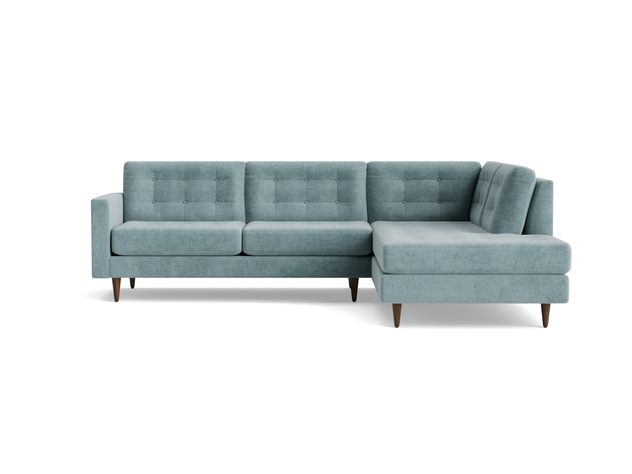 eliot sectional with bumper %282 piece%29 plush mist