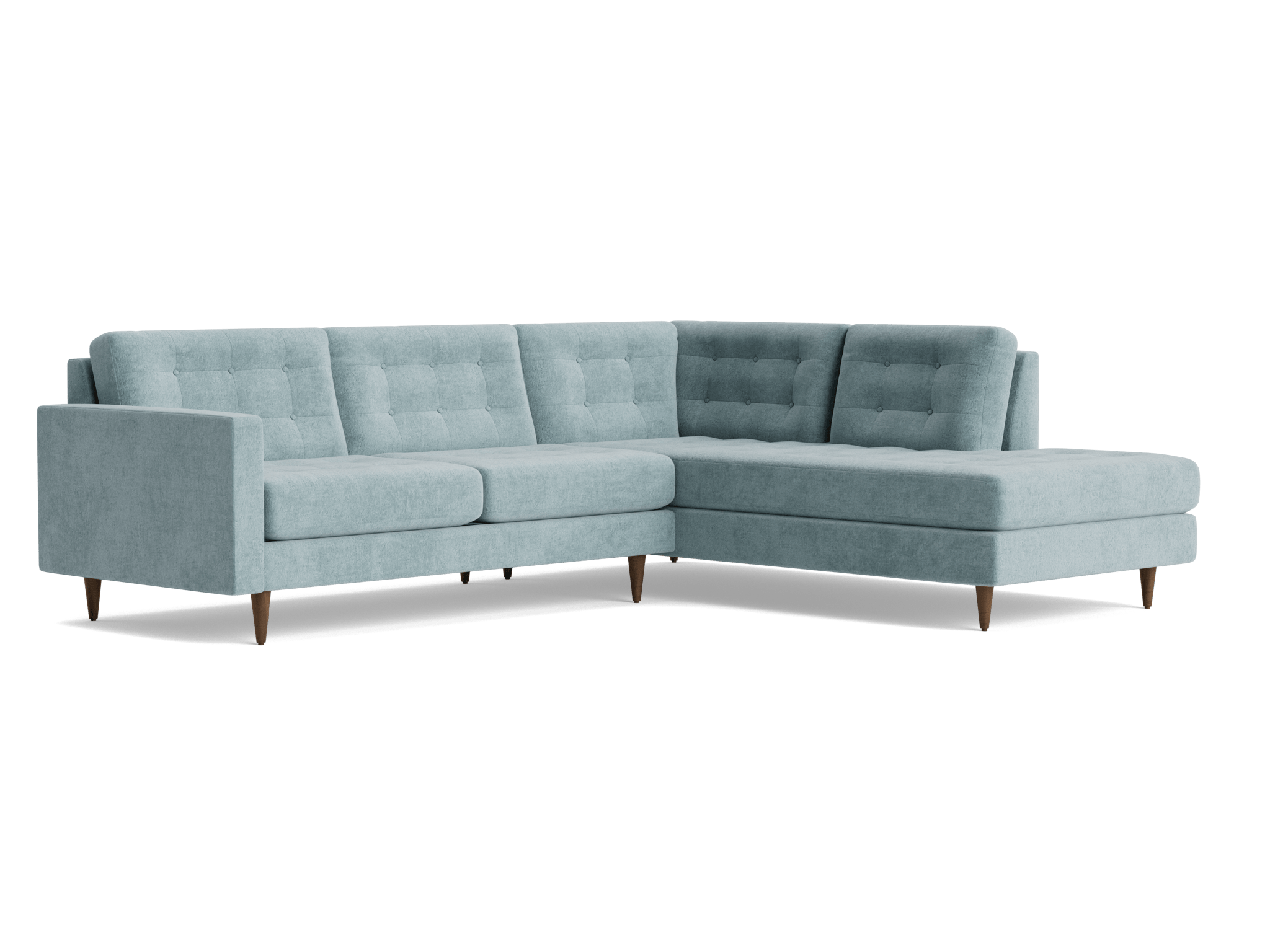 eliot sectional with bumper %282 piece%29 plush mist