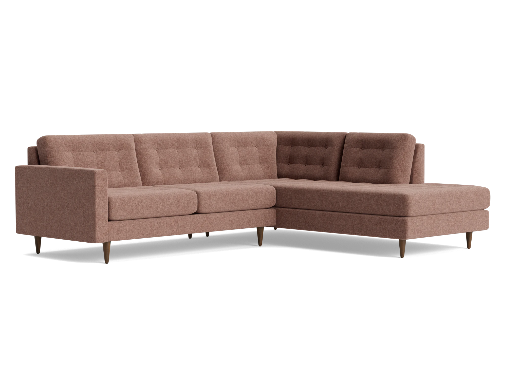 eliot sectional with bumper %282 piece%29 kenley mauve