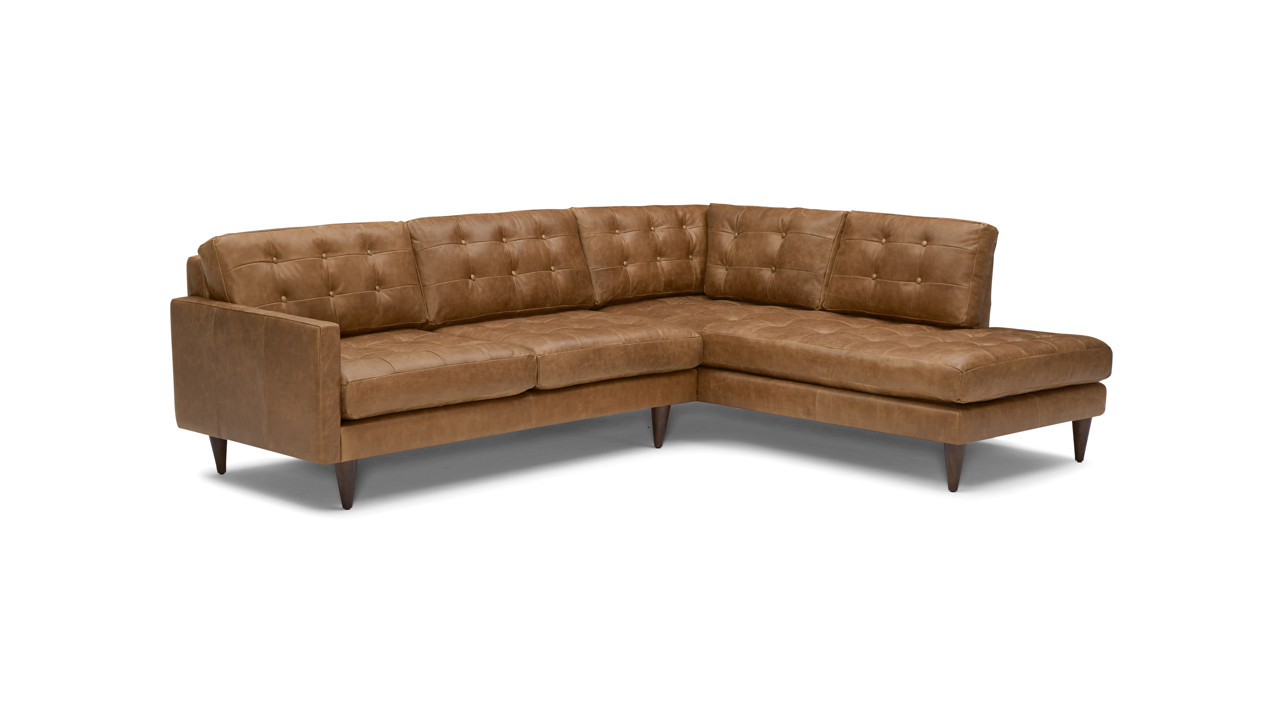 Eliot Leather Sectional with Bumper (2 piece)