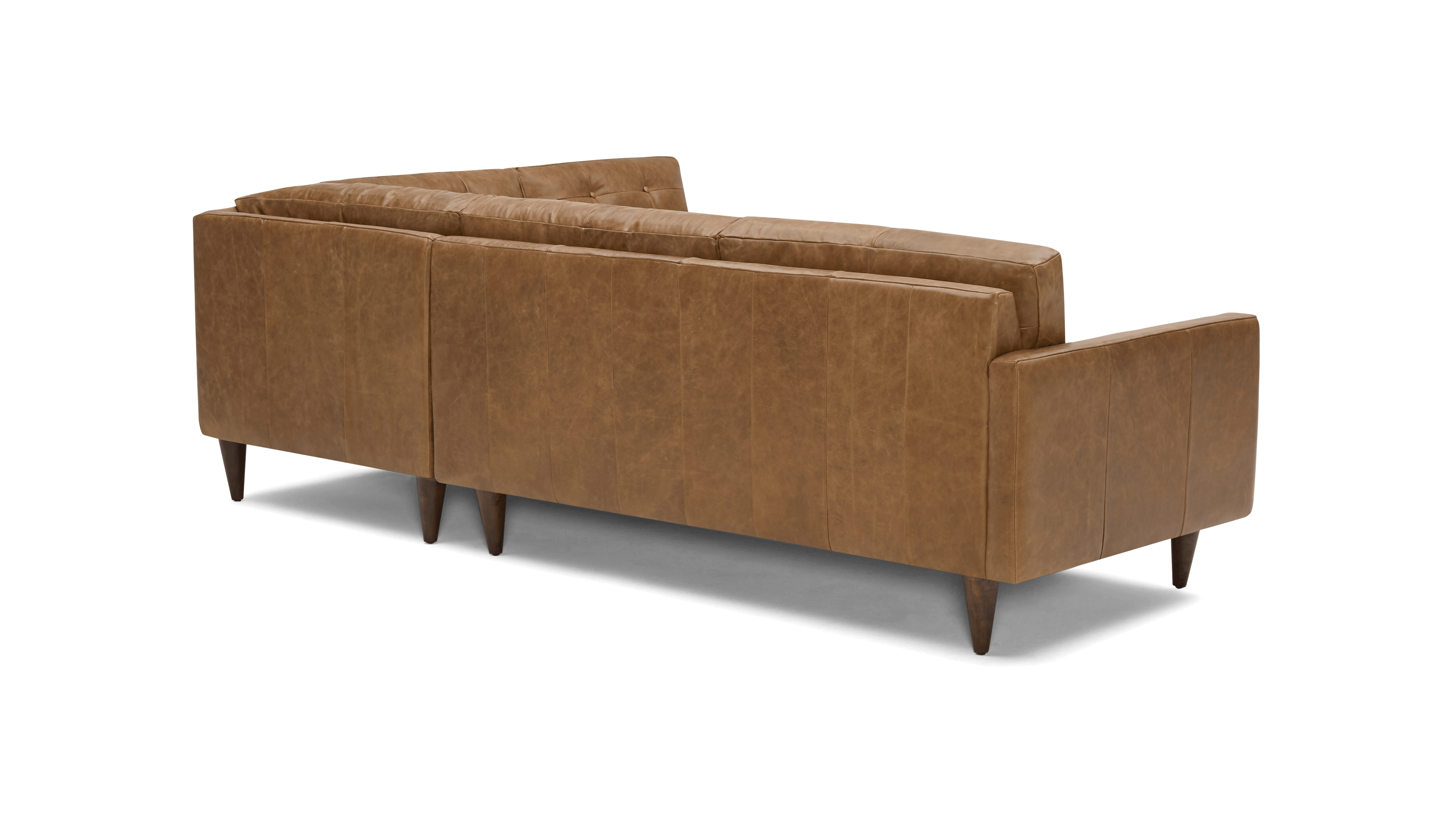 eliot leather sectional with bumper %282 piece%29 santiago ale