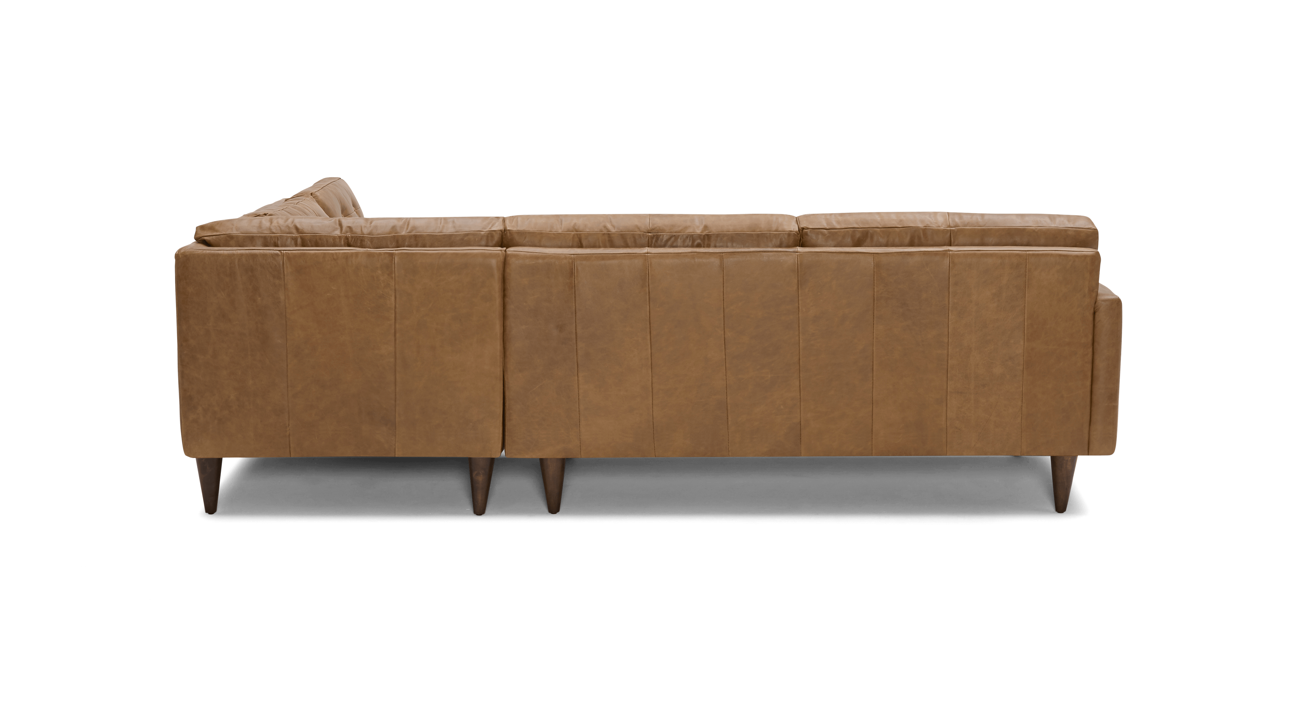 eliot leather sectional with bumper %282 piece%29 santiago ale