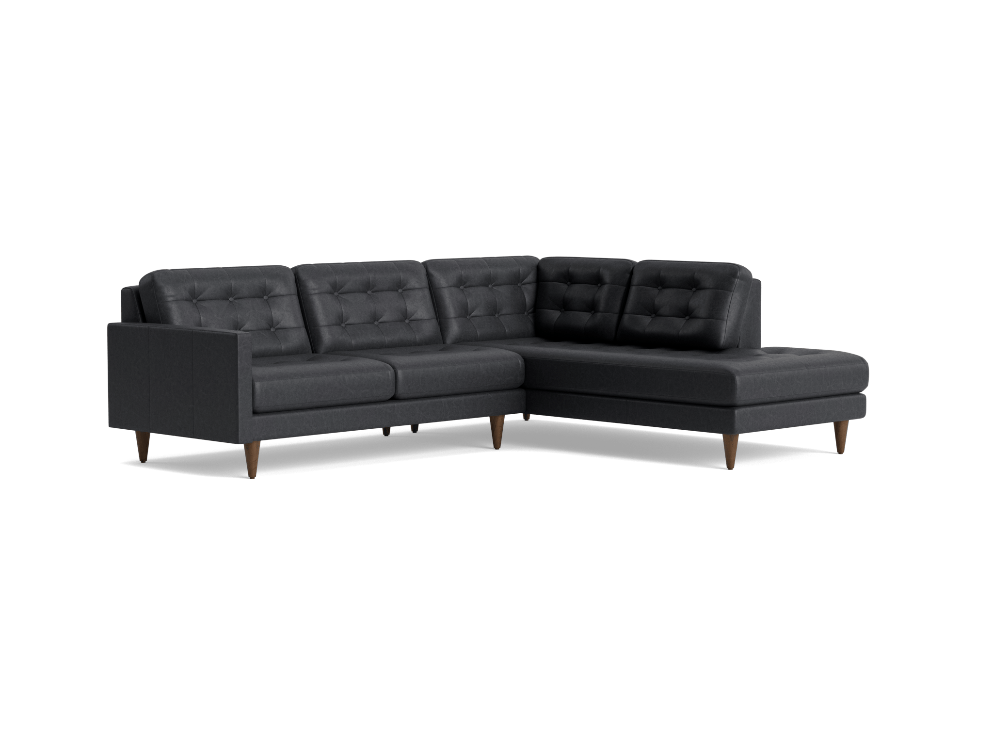 Eliot Leather Sectional with Bumper (2 piece) Joybird