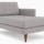 eliot single arm chaise taylor felt grey