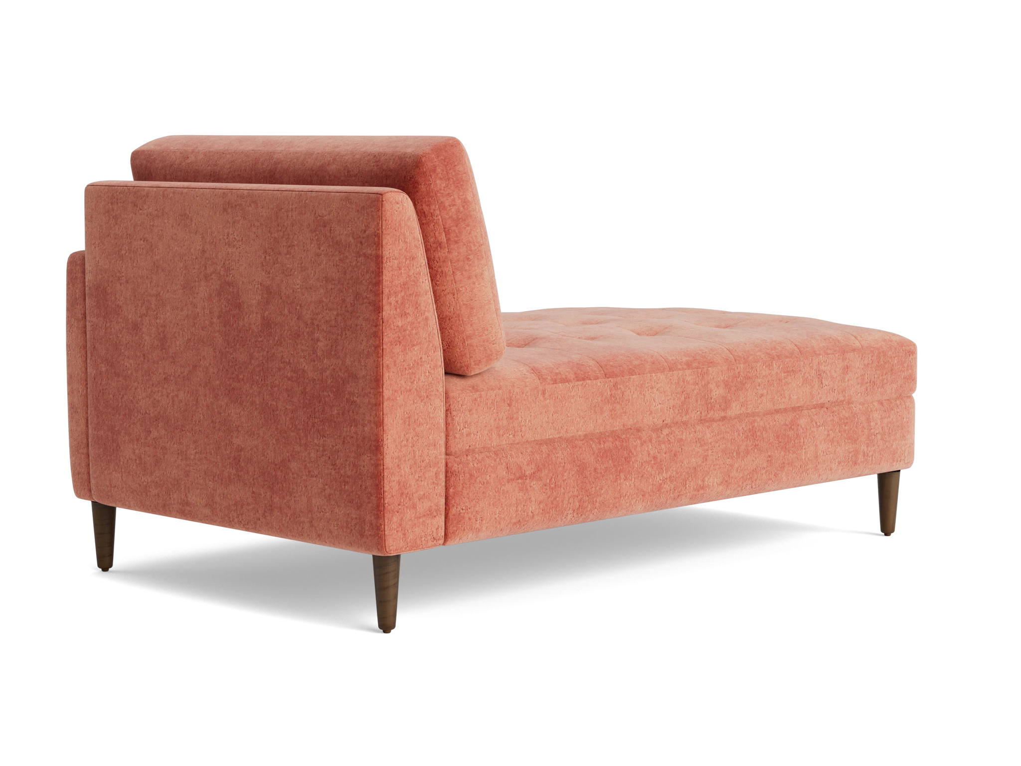 eliot single arm chaise plush terra rose