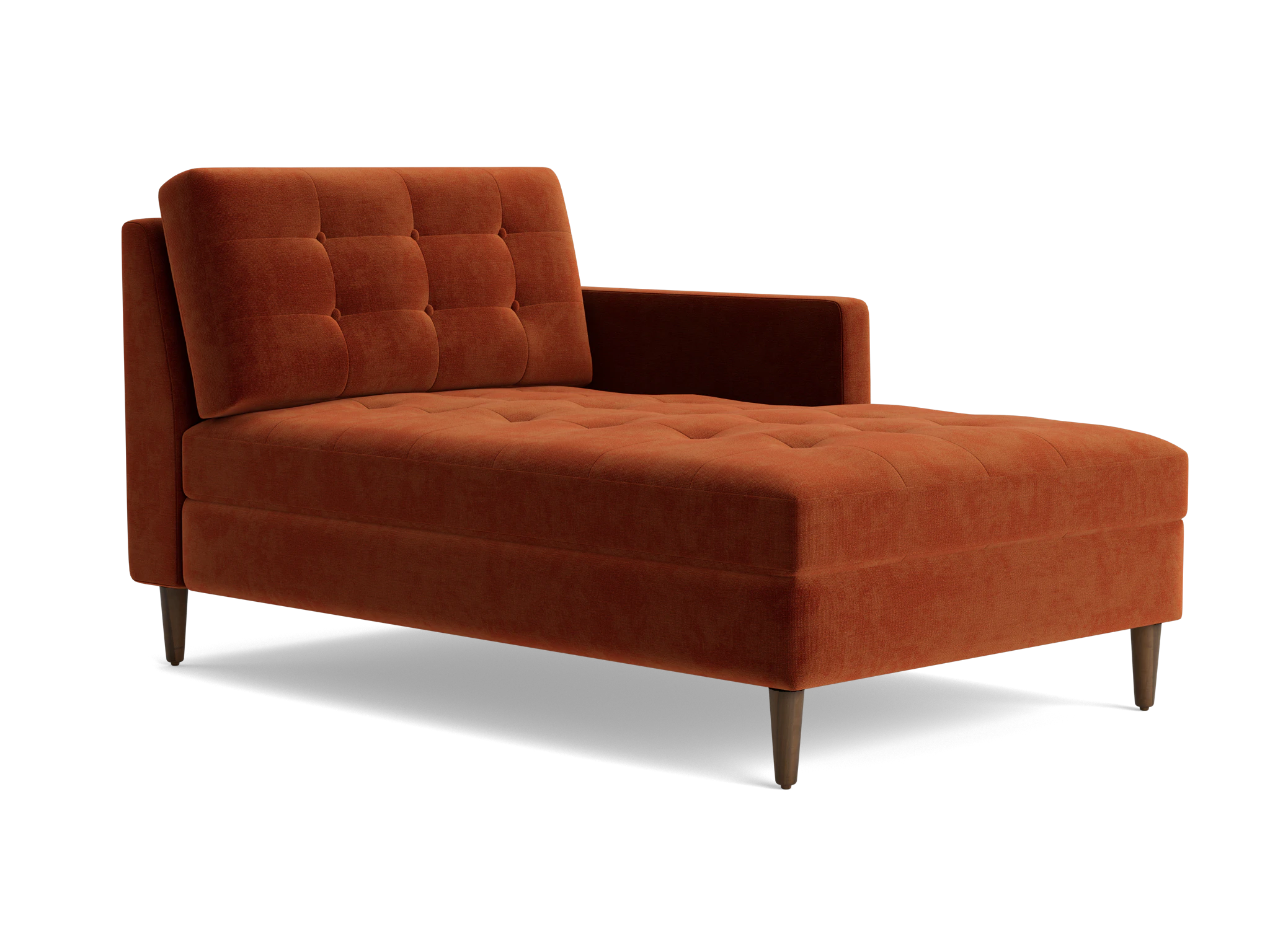 eliot single arm chaise harper cinnamon