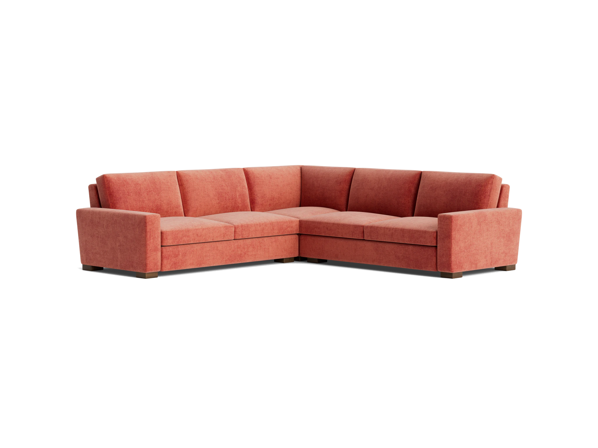 anton corner sectional plush terra rose